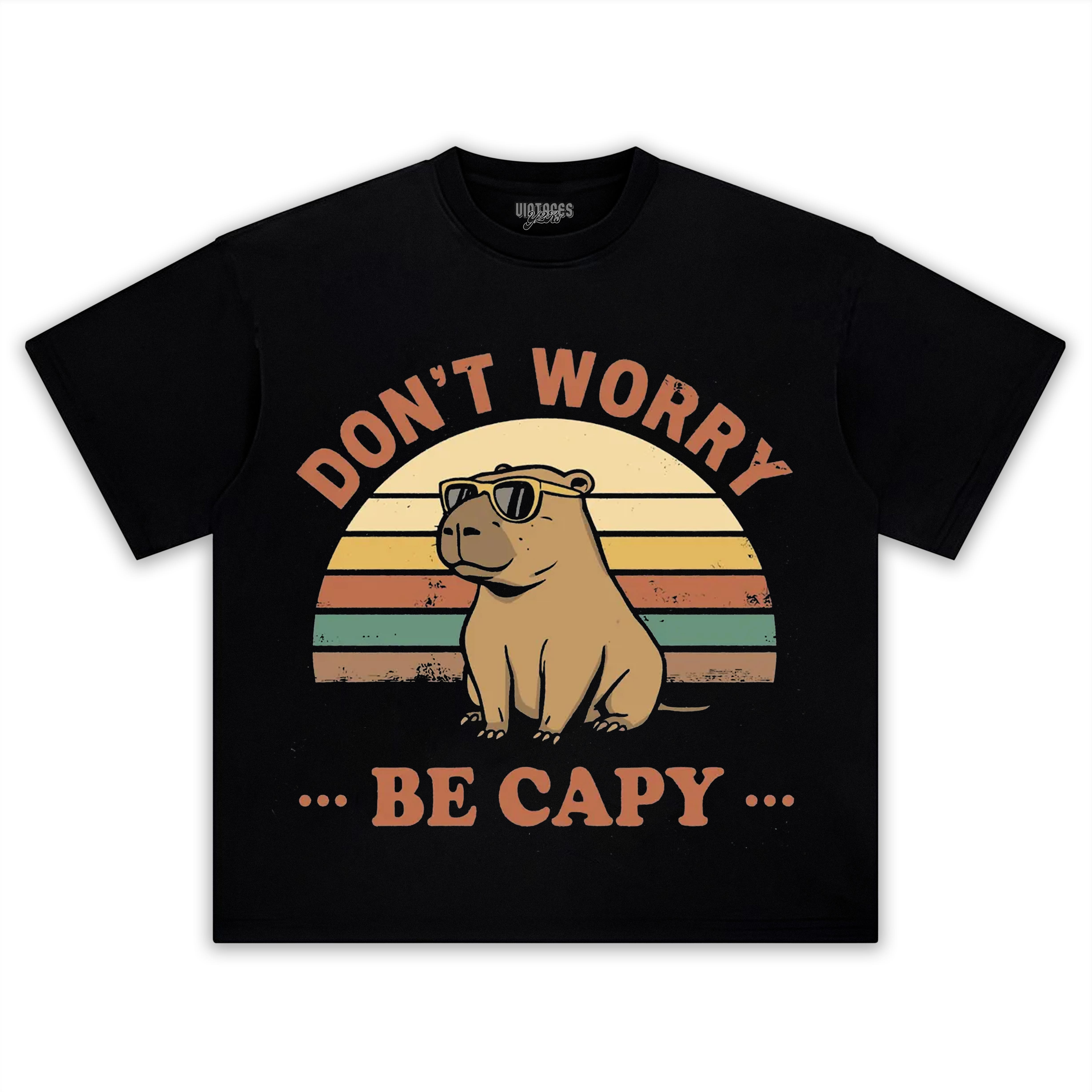 FUNNY CAPYBARA SHIRT, DON'T WORRY BE CAPY TEE & LS & HOODIE