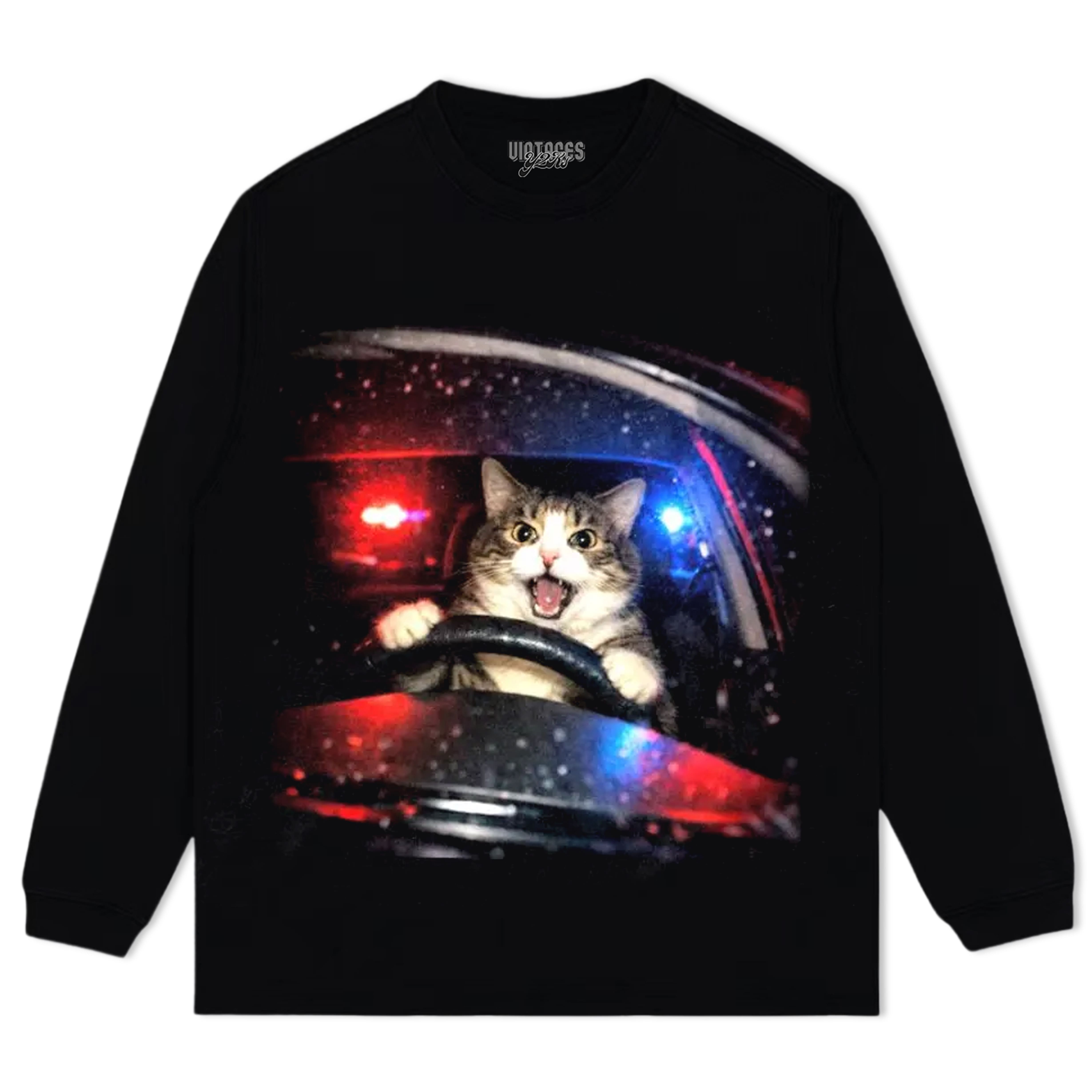 FUNNY CAT TEE & LS & HOODIE