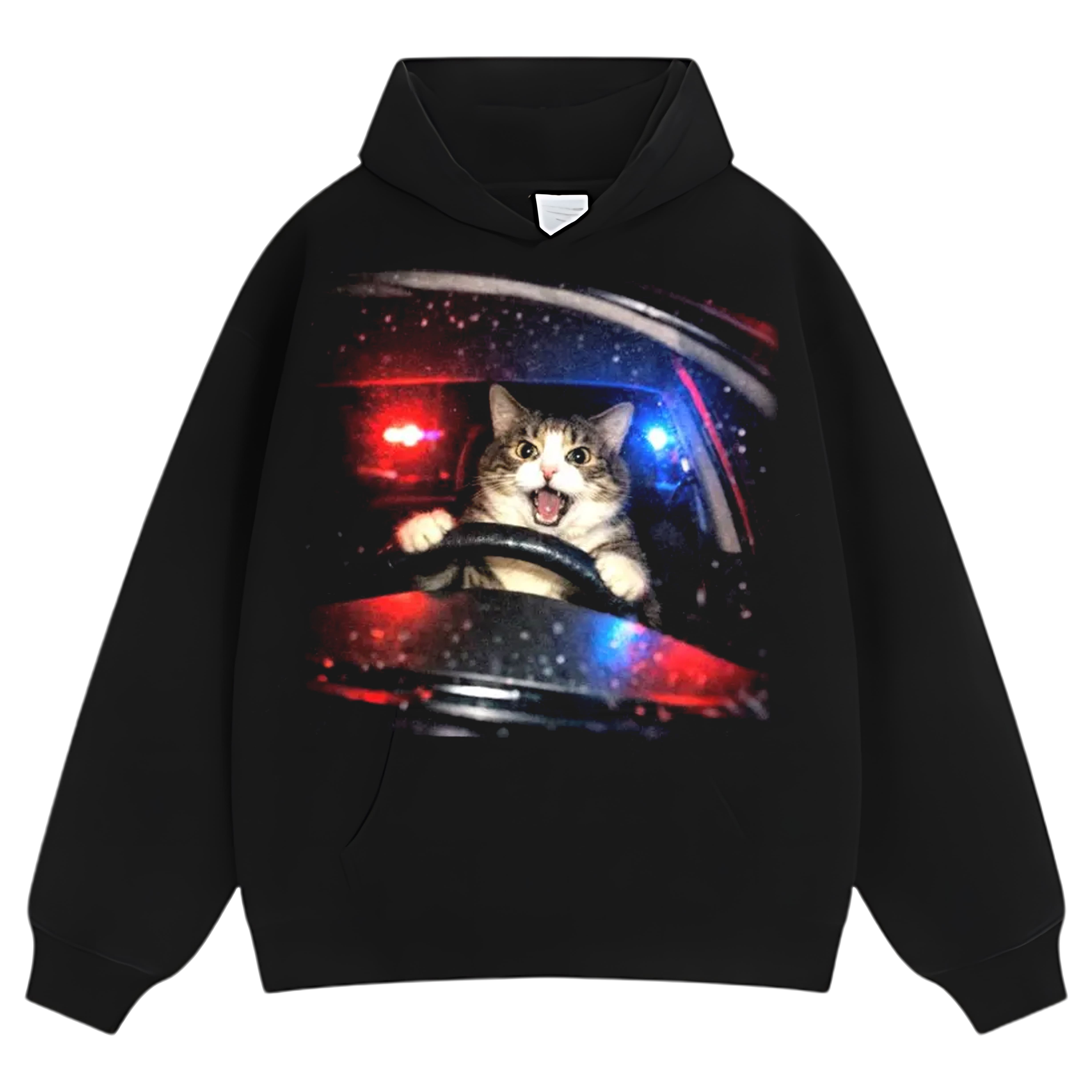 FUNNY CAT TEE & LS & HOODIE