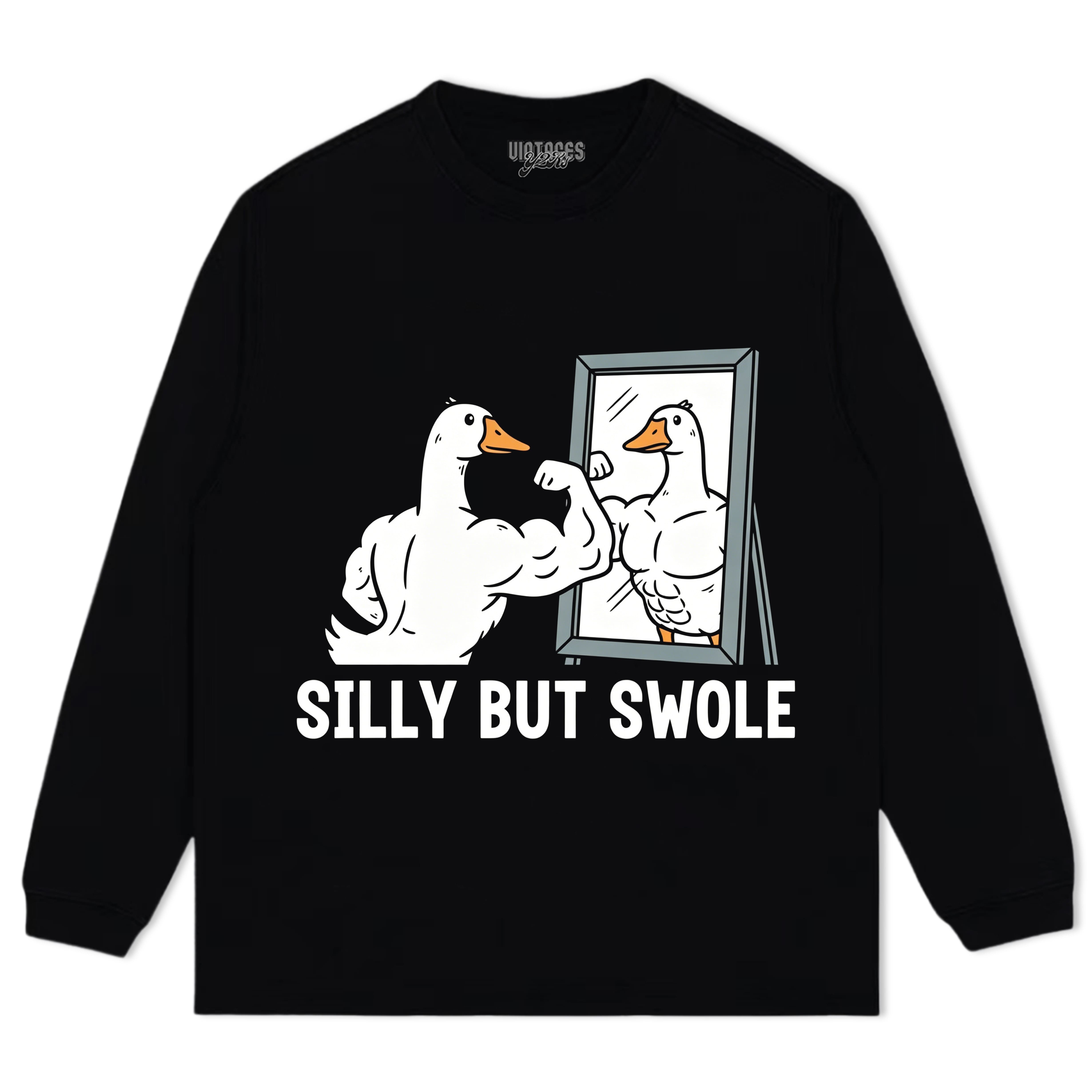 FUNNY SILLY BUT SWOLE GYM GOOSE TANK TOP & TEE & LONG SLEEVE & LAYERED LS & HOODIE