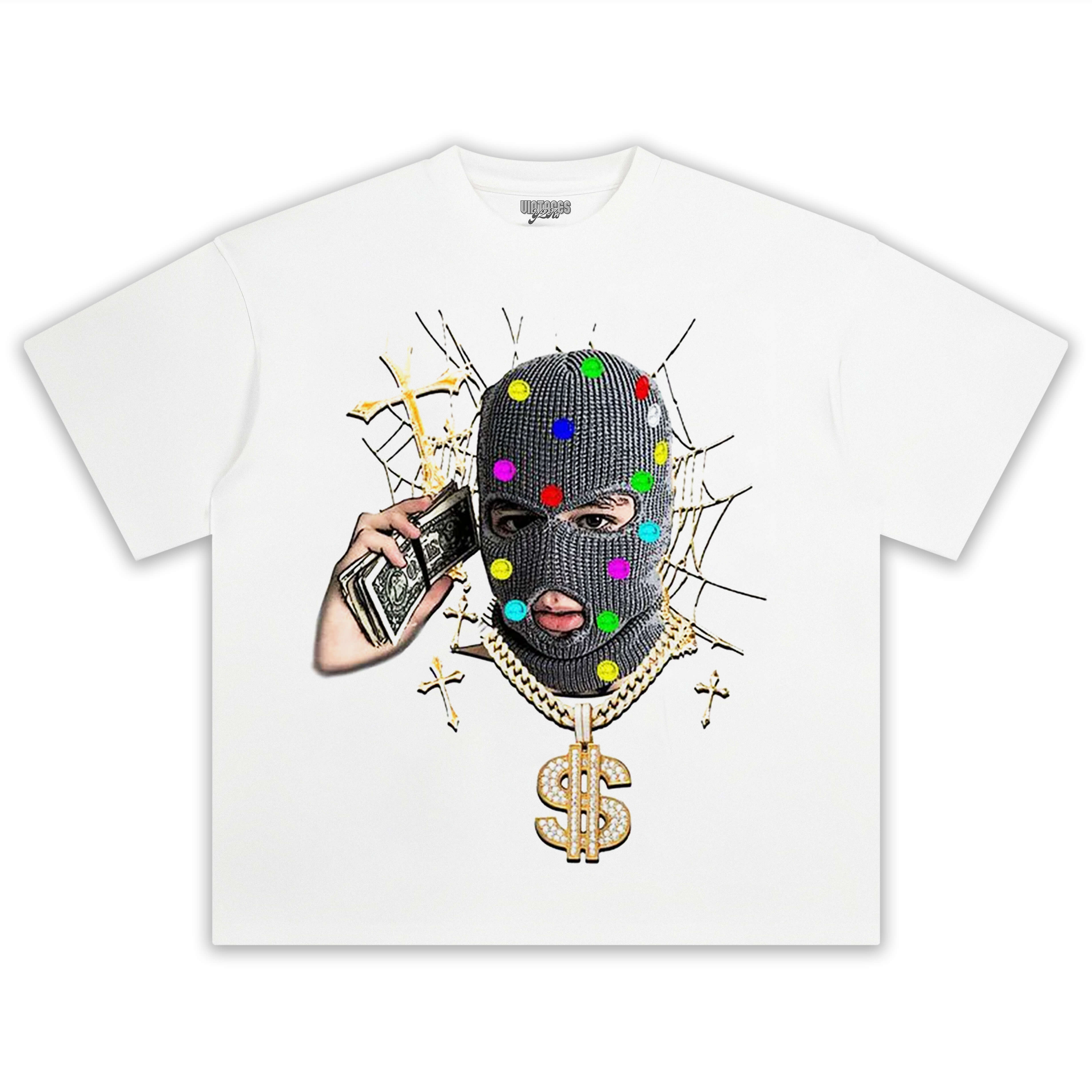 GOLD NECKLACE DIAMOND PORTRAIT TEE & LS