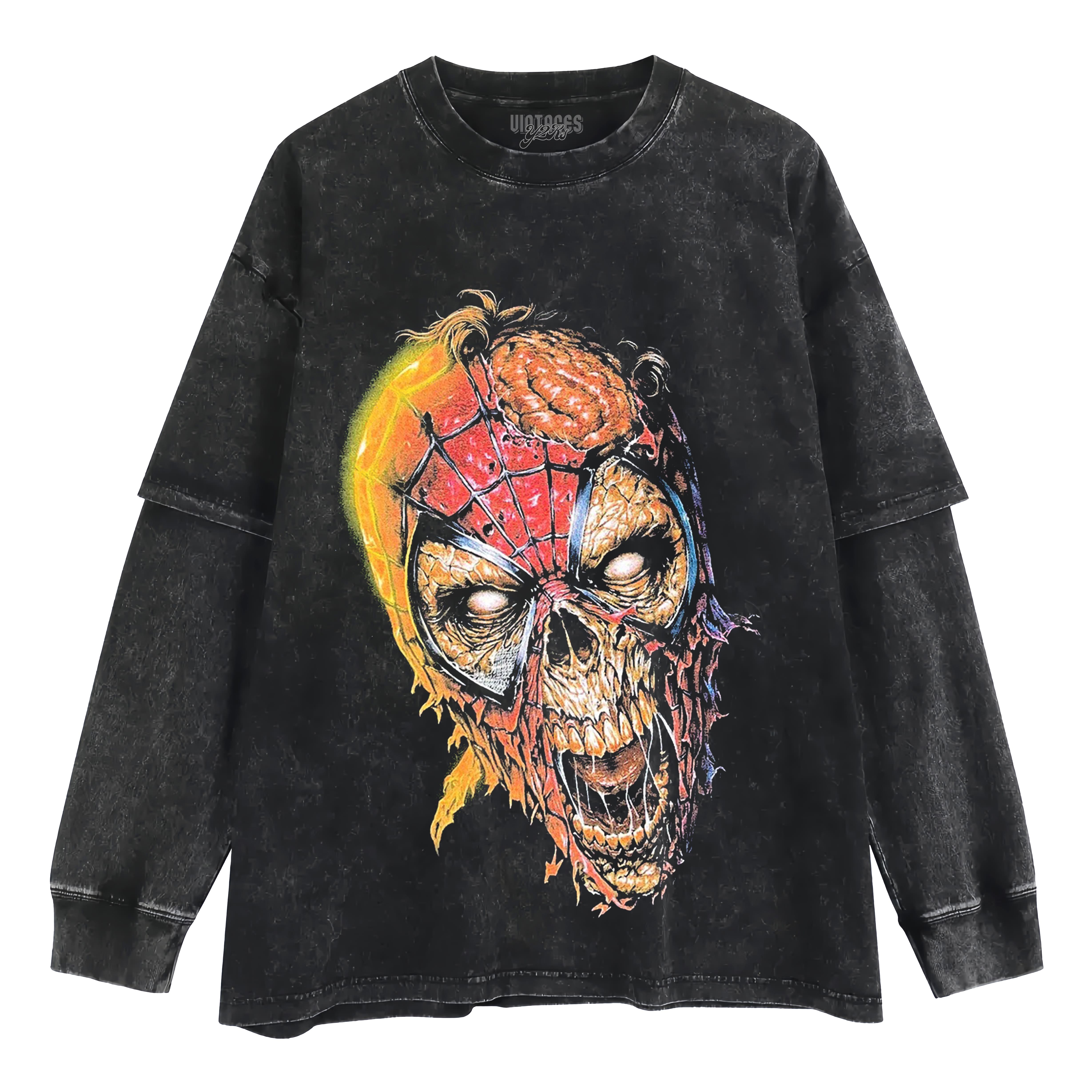 GOTHIC STYLE - SPIDER MAN LAYERED LONG SLEEVE