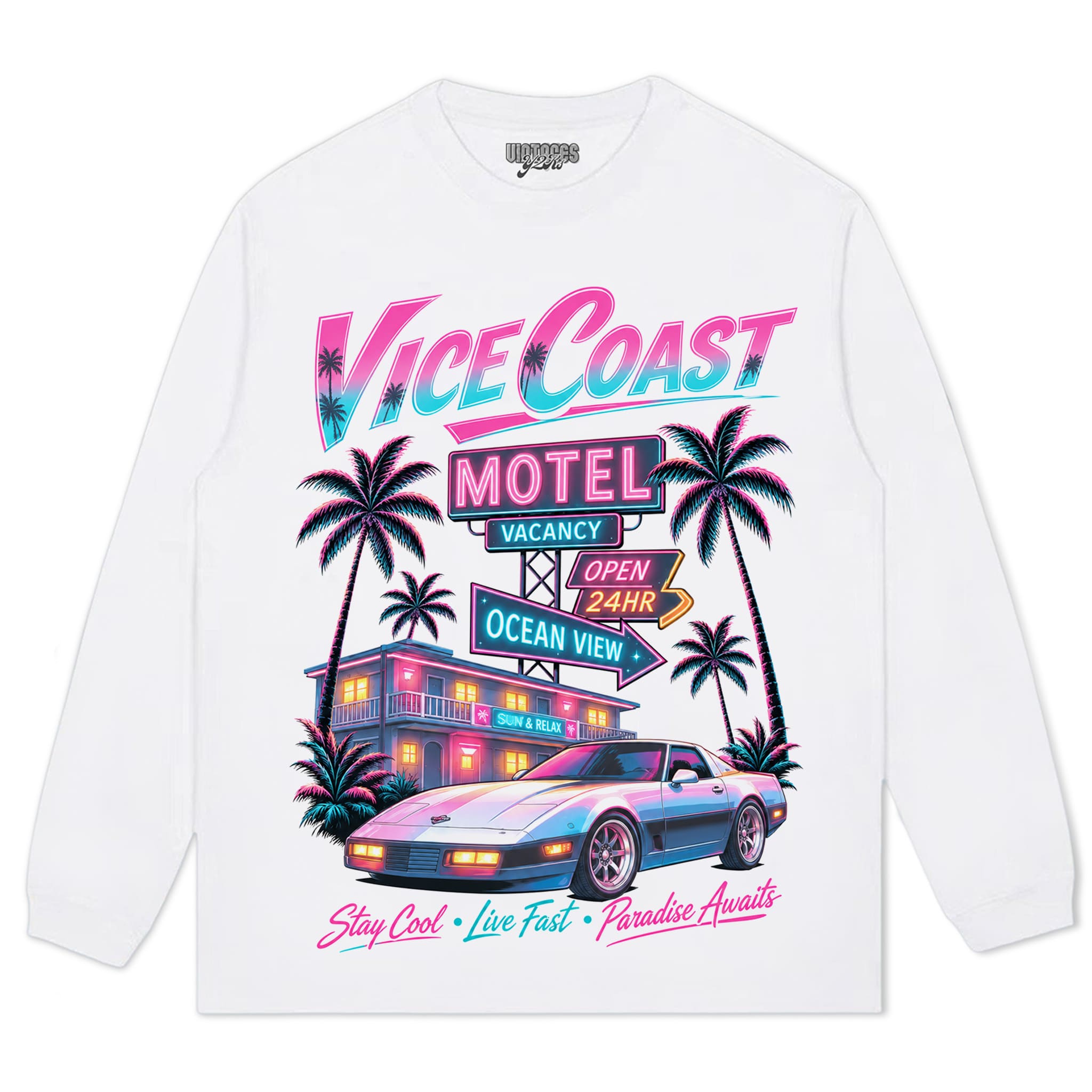 GTA INSPIRED VICE COAST TANK TOP & TEE & LONG SLEEVE & LAYERED LS & HOODIE