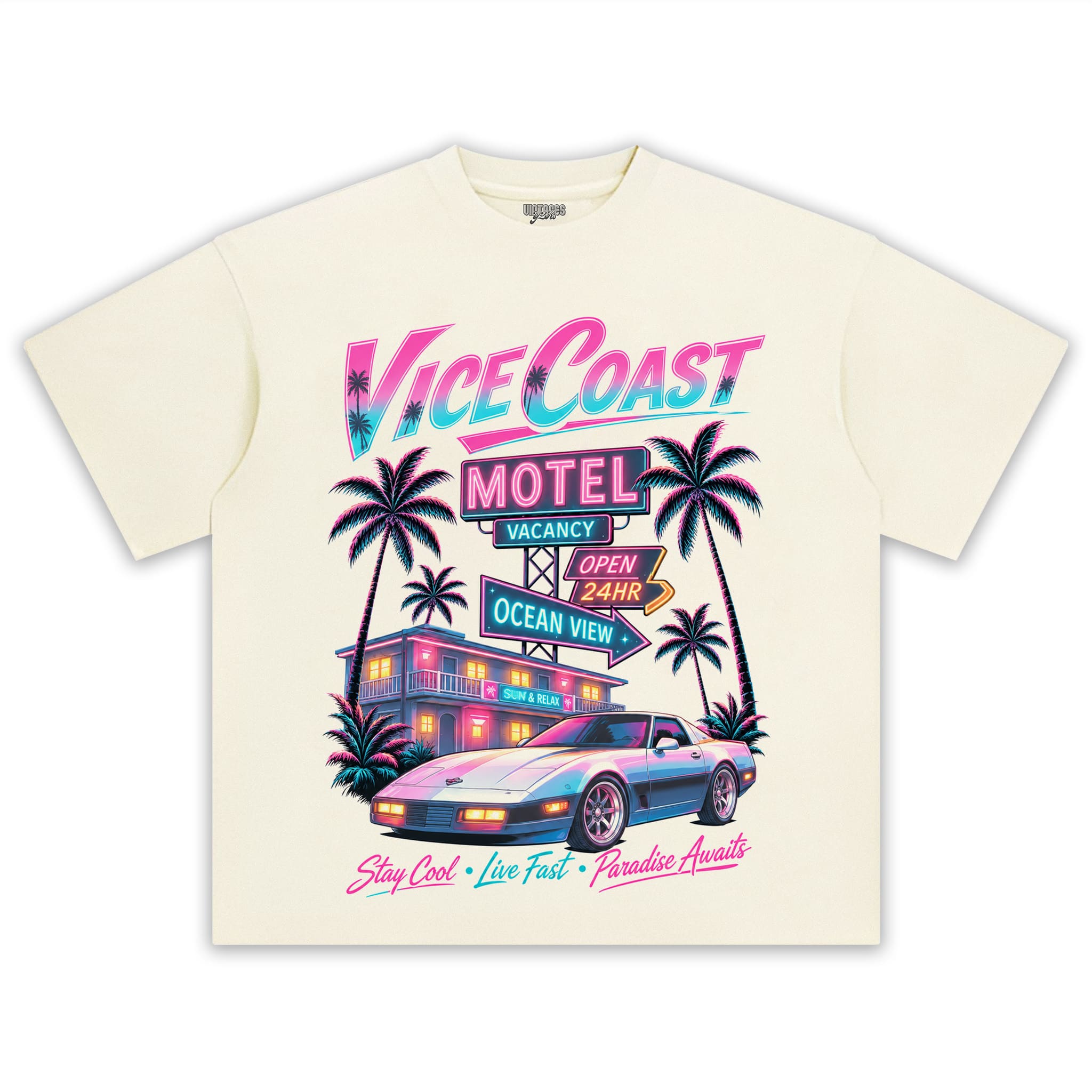 GTA INSPIRED VICE COAST TANK TOP & TEE & LONG SLEEVE & LAYERED LS & HOODIE