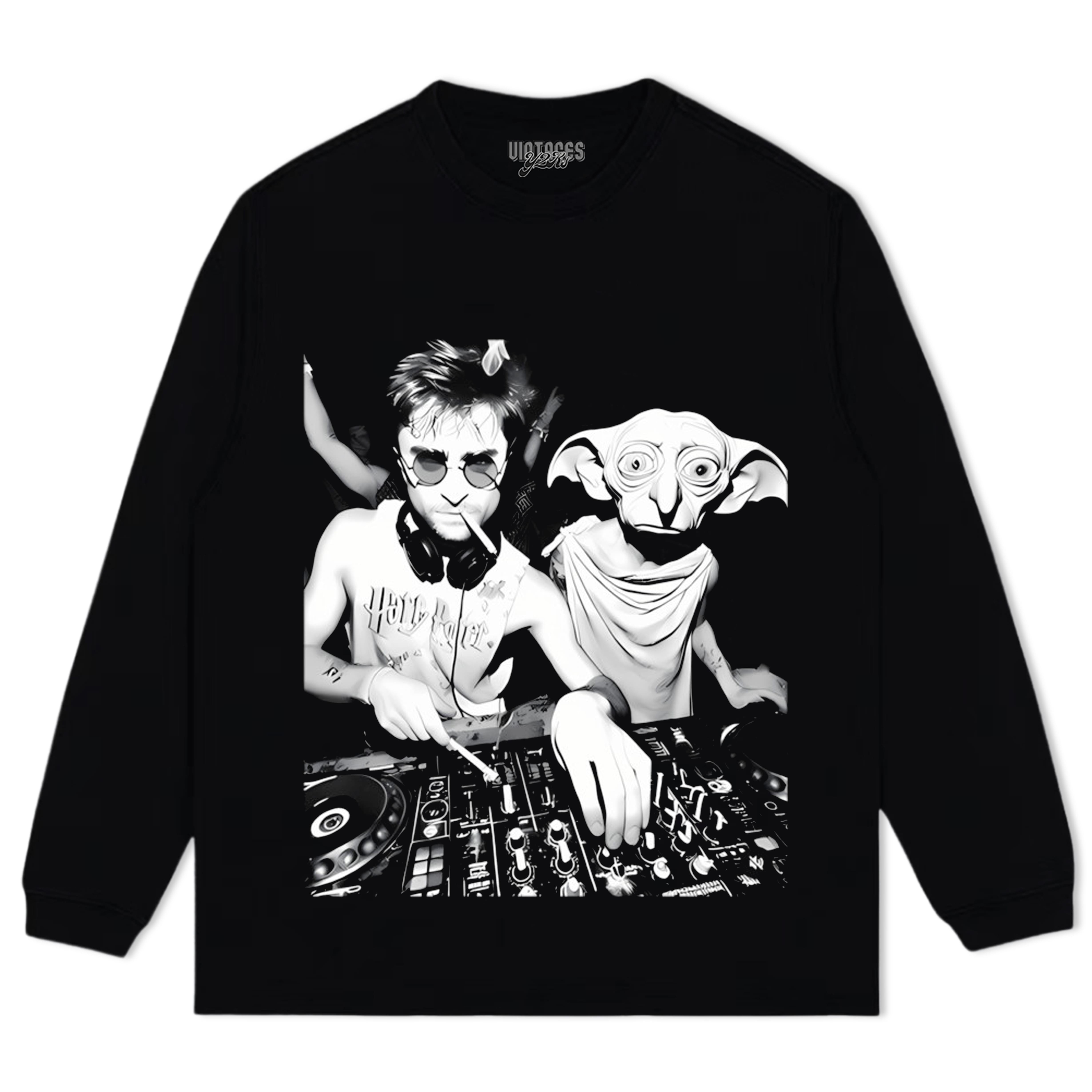 DOBBY AND DJ HARRY POTTER MEME TEE & LS & HOODIE