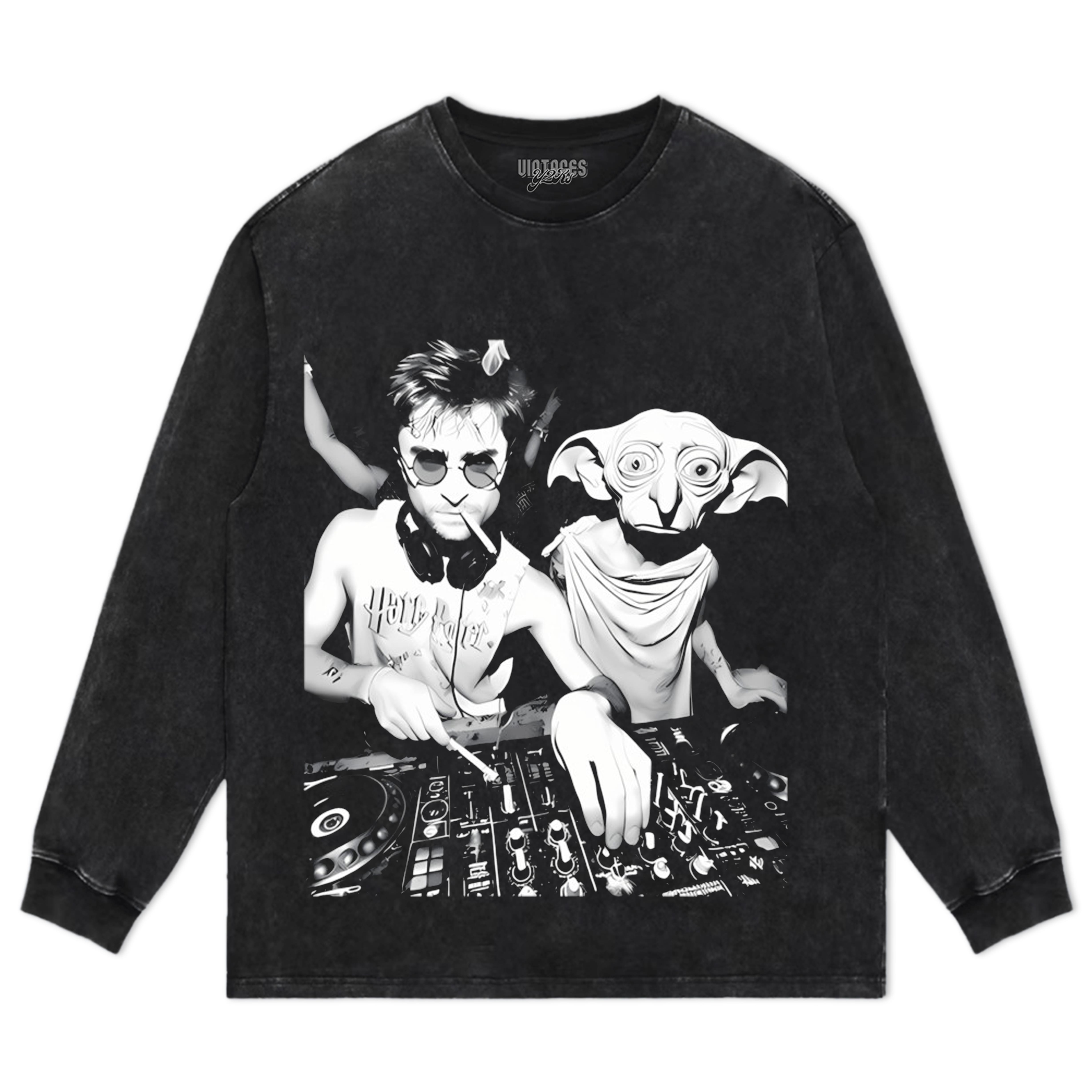 DOBBY AND DJ HARRY POTTER MEME TEE & LS & HOODIE