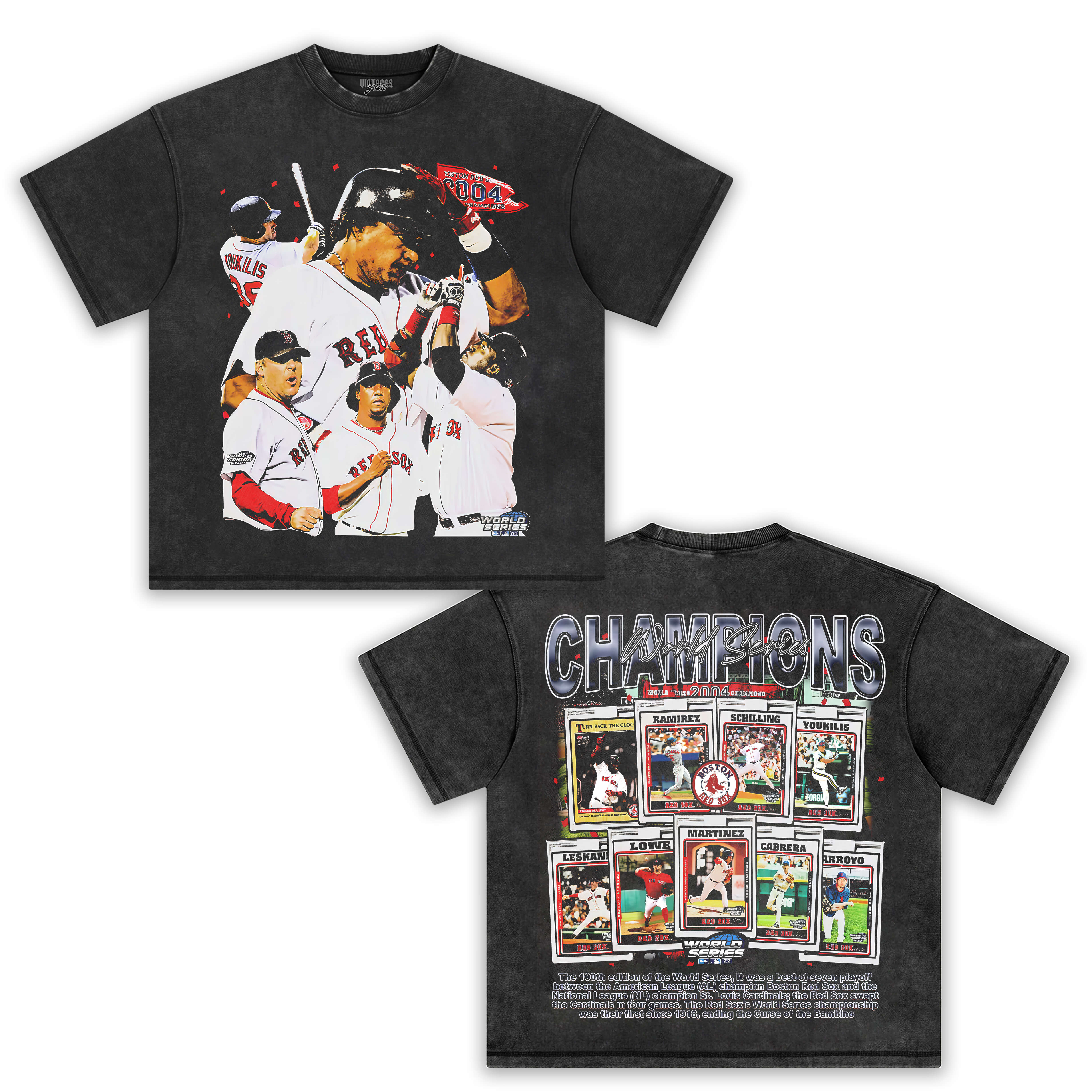 2004 WORLD SERIES CHAMPS - RED SOX TEE