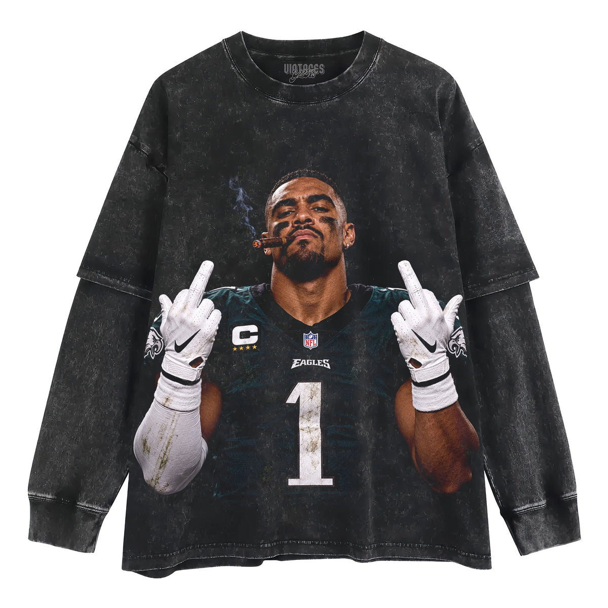JALEN HURTS - MIDDLE FINGER TANK TOP & TEE & LONG SLEEVE & LAYERED LS & HOODIE