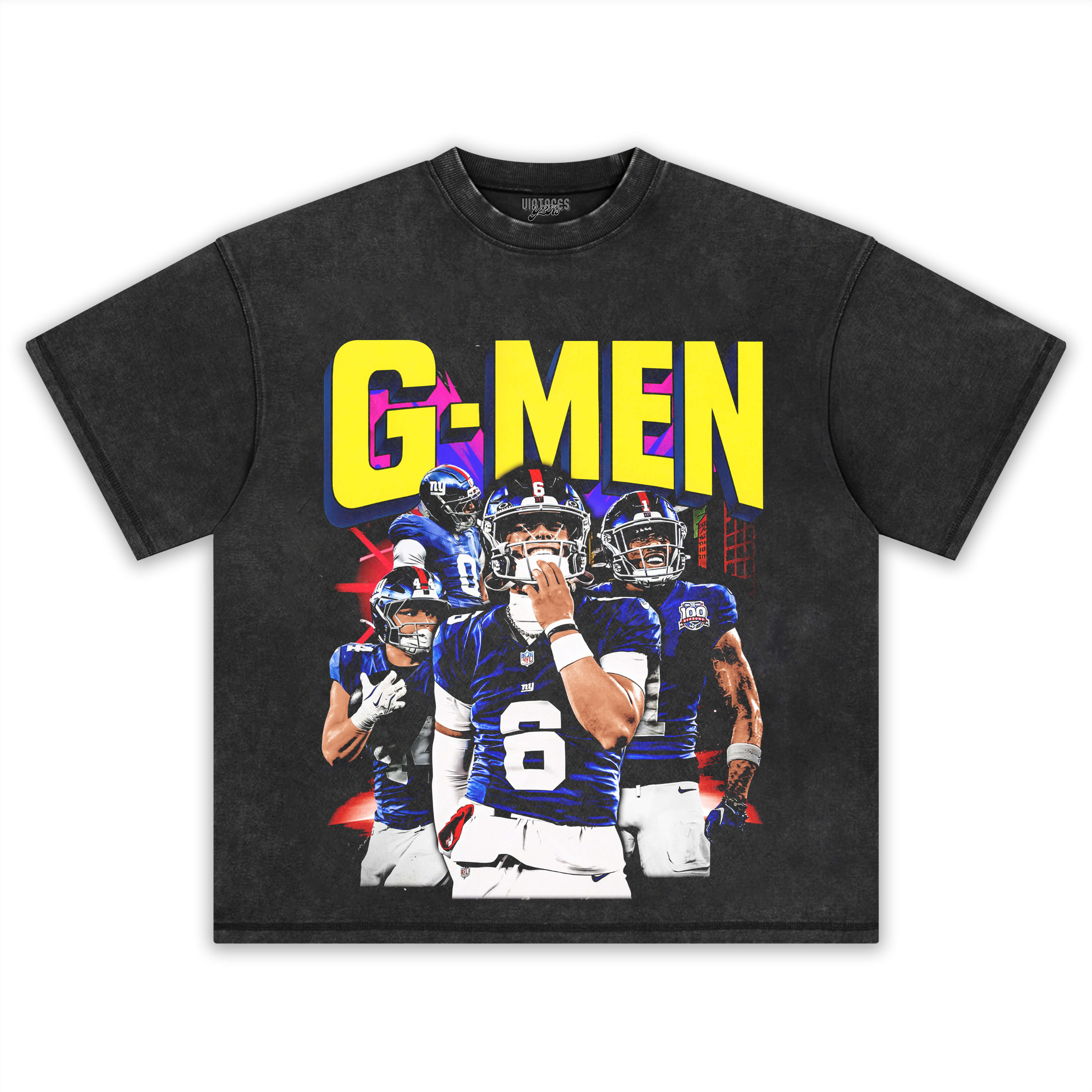 JAXSON DART G-MEN NEW YORK GIANTS 2025 VINTAGE GRAPHIC TEE & LS & HOODIE