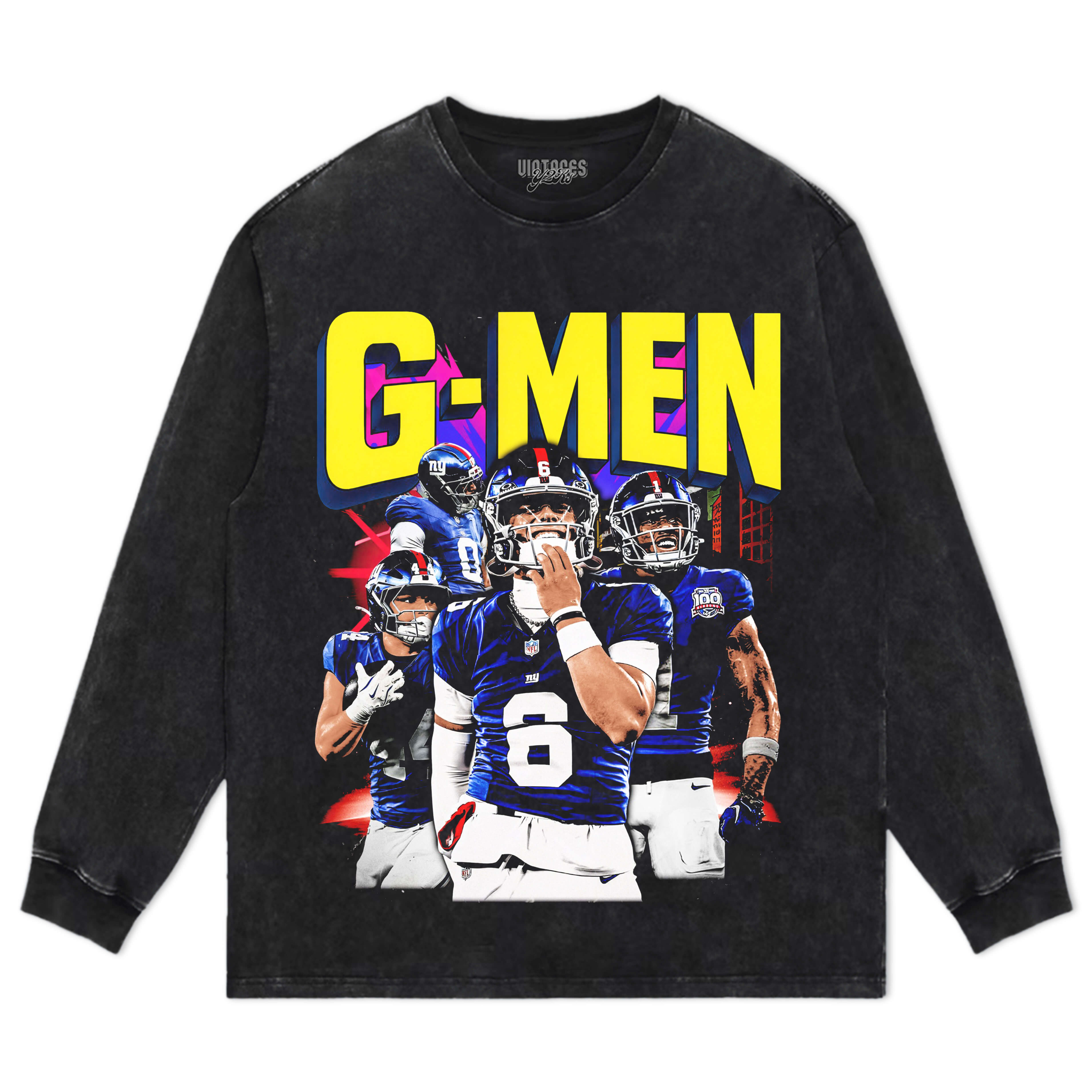 JAXSON DART G-MEN NEW YORK GIANTS 2025 VINTAGE GRAPHIC TEE & LS & HOODIE