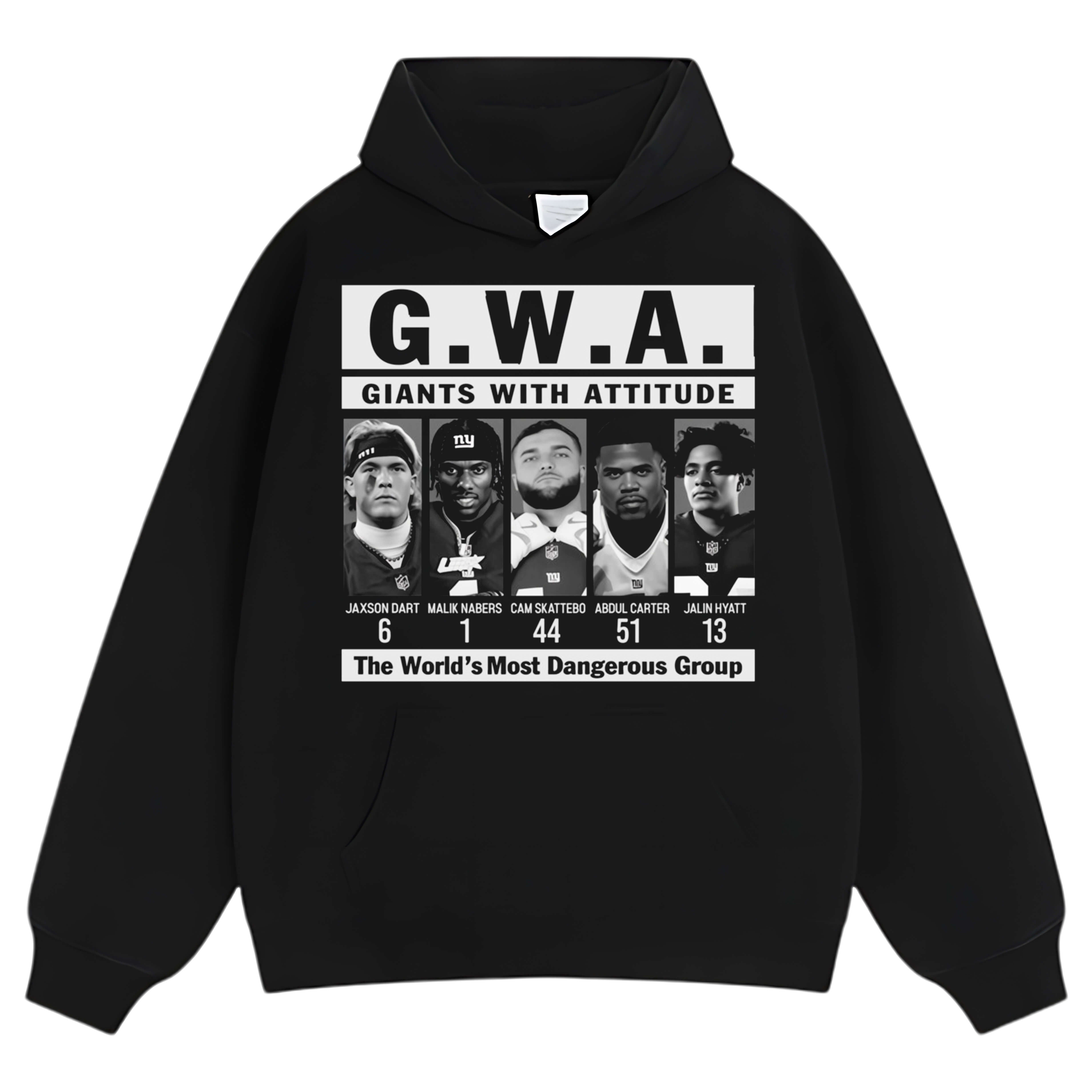 JAXSON DART & MALIK NABERS & CAM SKATTEBO & ABDUL CARTER & JALIN HYATT GWA TEE & LS & HOODIE