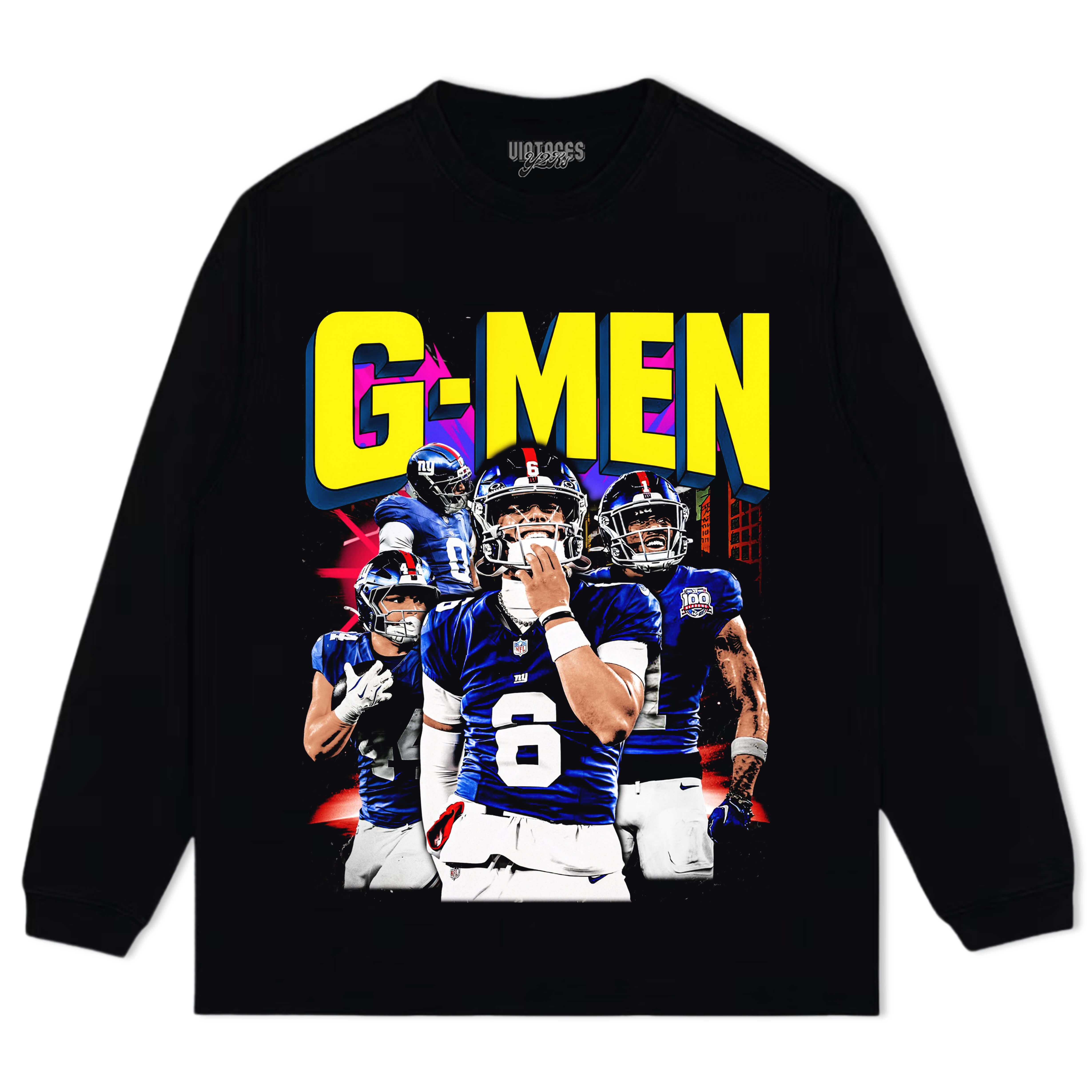JAXSON DART G-MEN NEW YORK GIANTS 2025 VINTAGE GRAPHIC TEE & LS & HOODIE