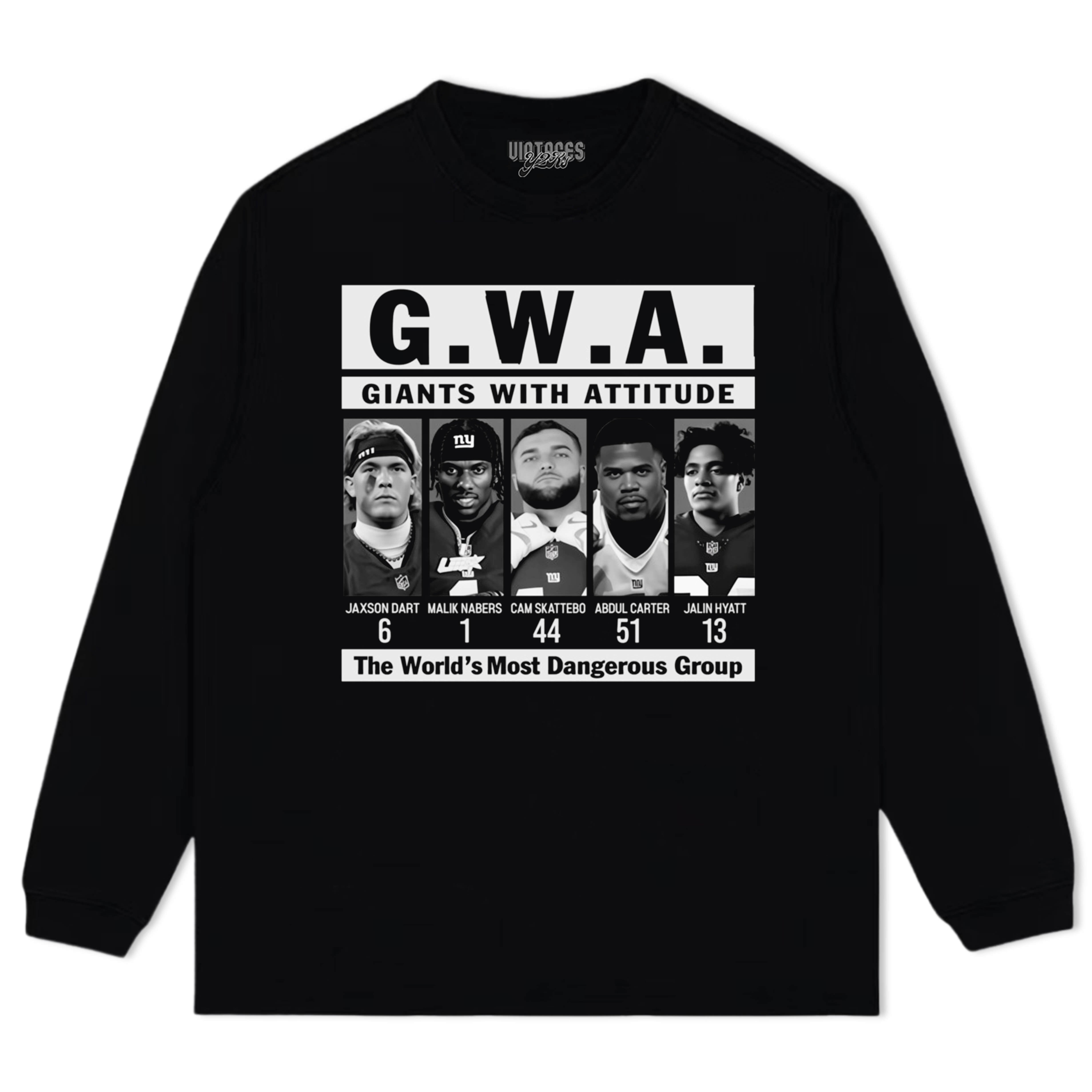 JAXSON DART & MALIK NABERS & CAM SKATTEBO & ABDUL CARTER & JALIN HYATT GWA TEE & LS & HOODIE