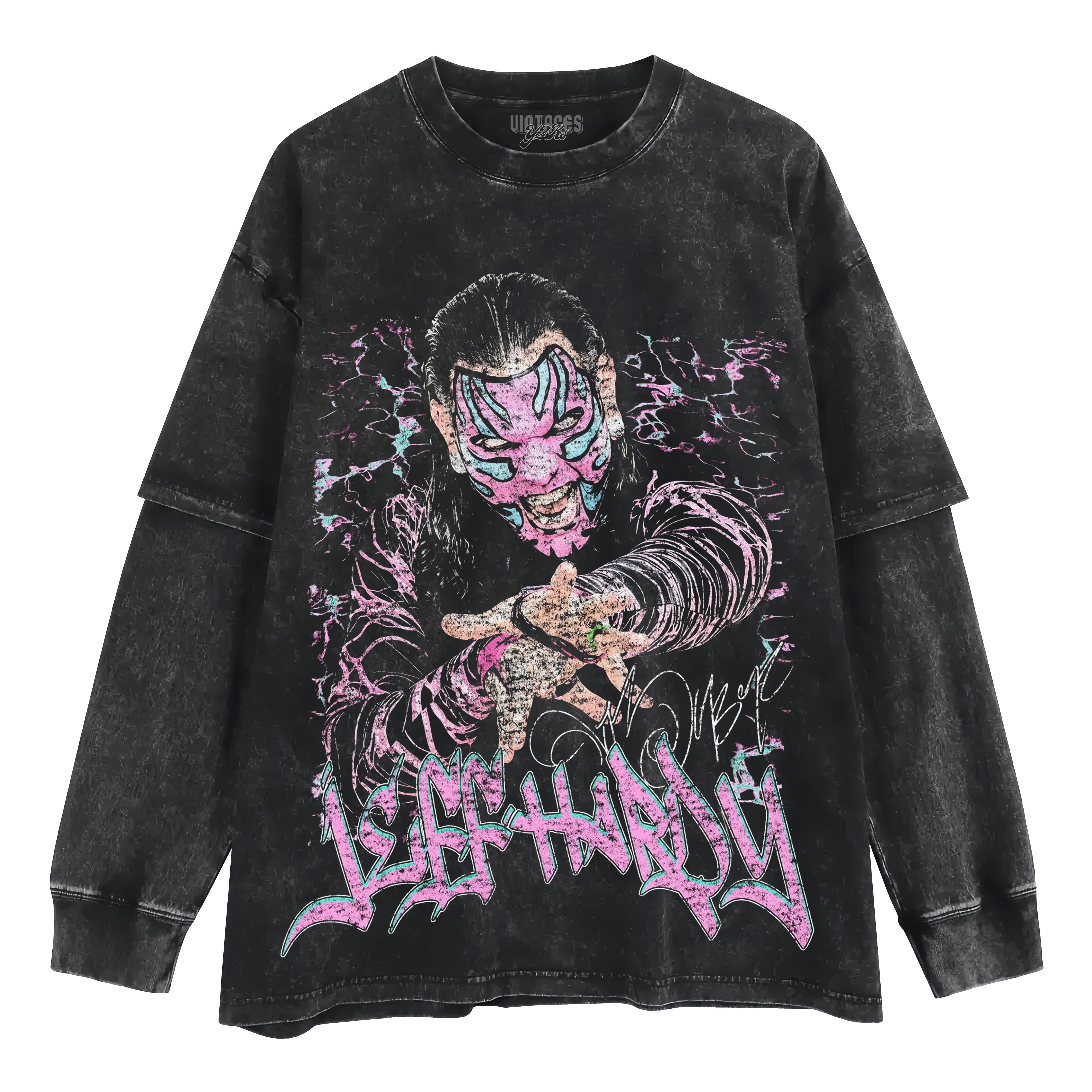 JEFF HARDY VINTAGE STYLE LAYERED LONG SLEEVE