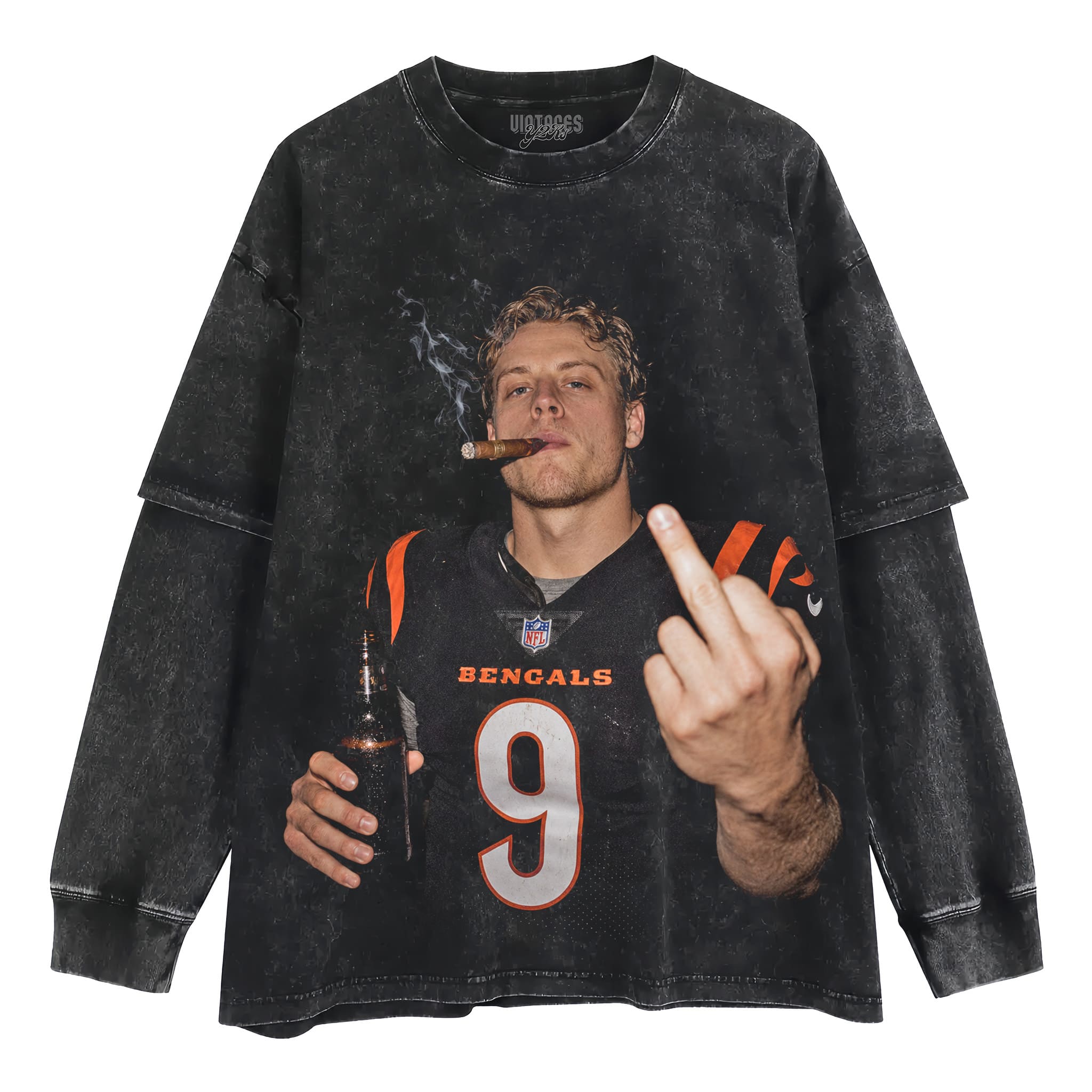 JOE BURROW - MIDDLE FINGER V2 TANK TOP & TEE & LONG SLEEVE & LAYERED LS & HOODIE