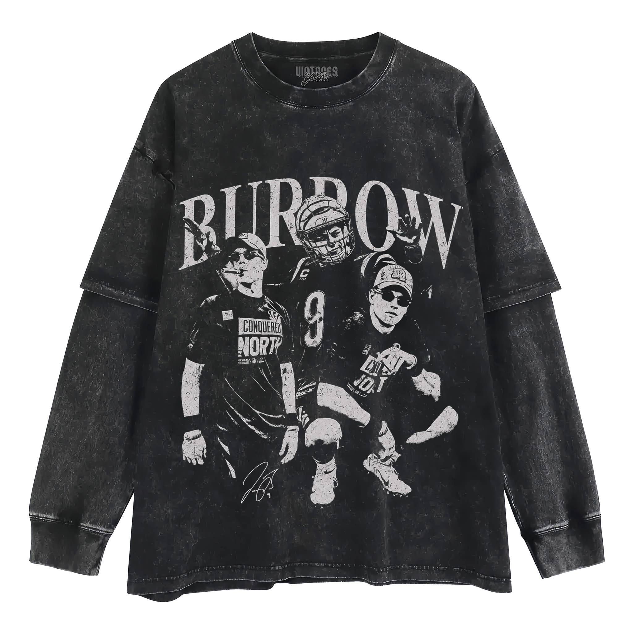 JOE BURROW FUNNY FOOTBALL VINTAGE TANK TOP & TEE & LONG SLEEVE & LAYERED LS & HOODIE