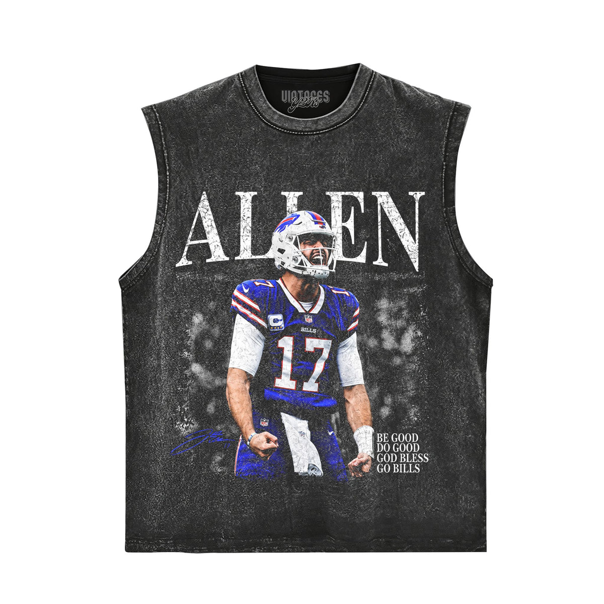 JOSH ALLEN - BUFFALO BILLS #17 TANK TOP & TEE & LONG SLEEVE & LAYERED LS & HOODIE