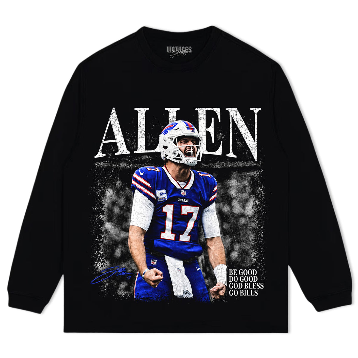 JOSH ALLEN - BUFFALO BILLS #17 TANK TOP & TEE & LONG SLEEVE & LAYERED LS & HOODIE