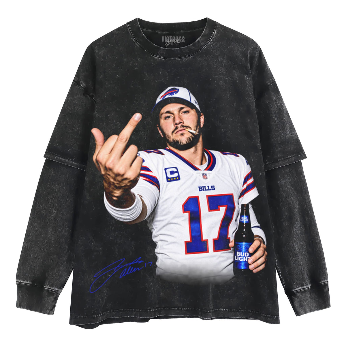 JOSH ALLEN MIDDLE FINGER TANK TOP & TEE & LONG SLEEVE & LAYERED LS & HOODIE