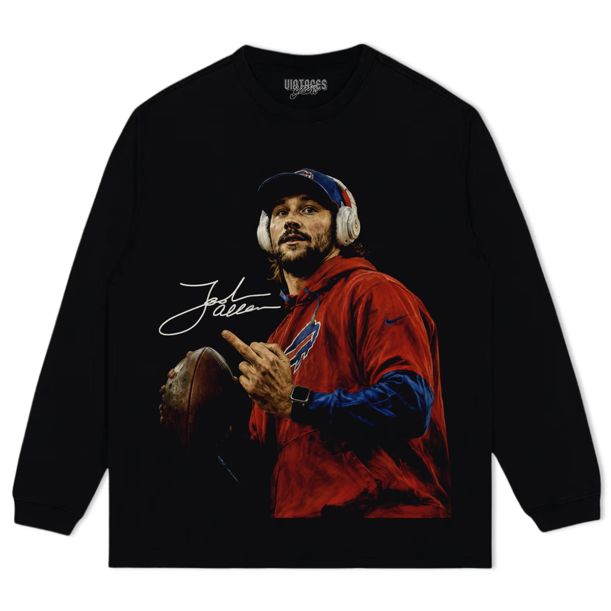 JOSH ALLEN REAL MVP BW WHITE 89S TANK TOP & TEE & LONG SLEEVE & LAYERED LS & HOODIE