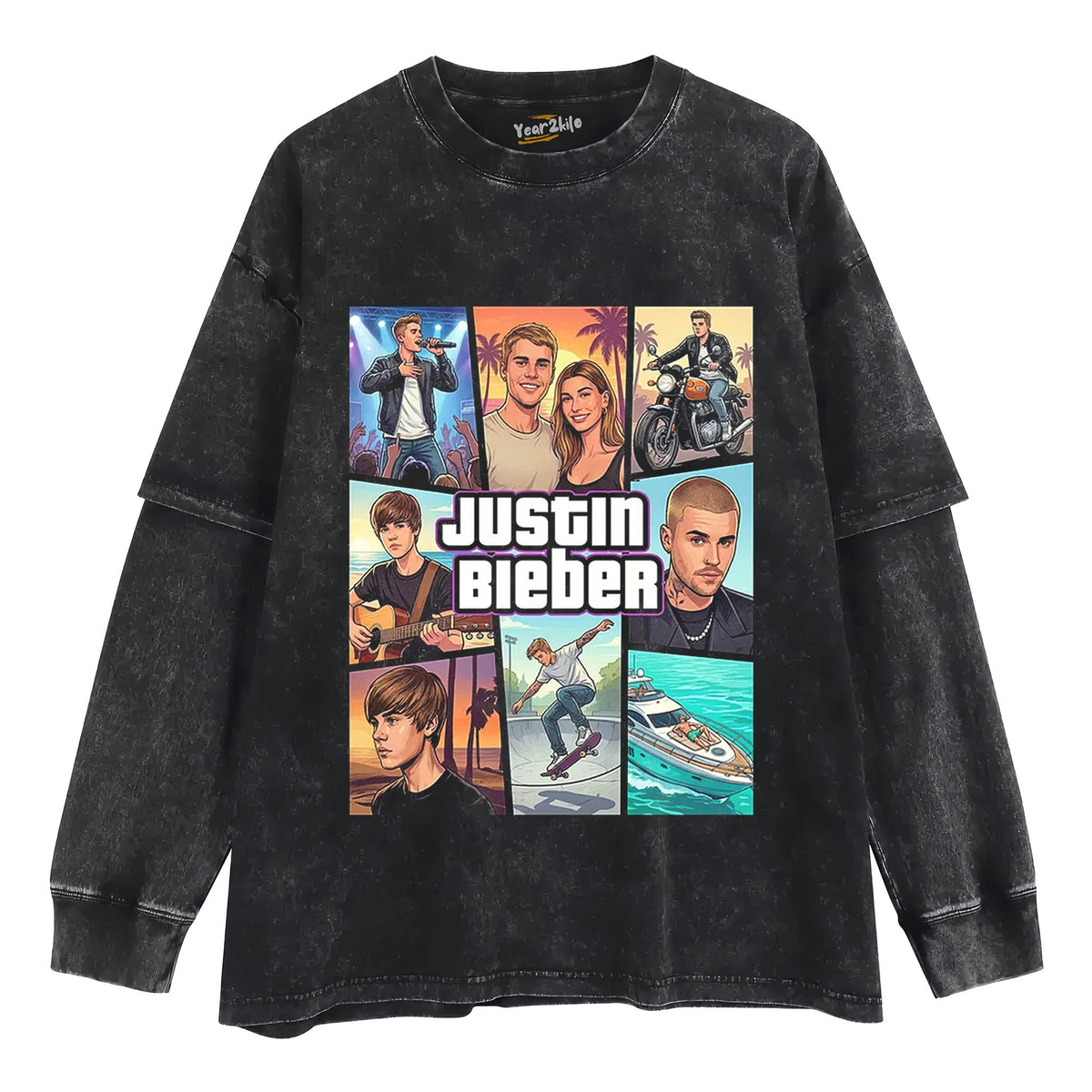 JUSTIN BIEBER TANK TOP & TEE & LONG SLEEVE & LAYERED LS & HOODIE