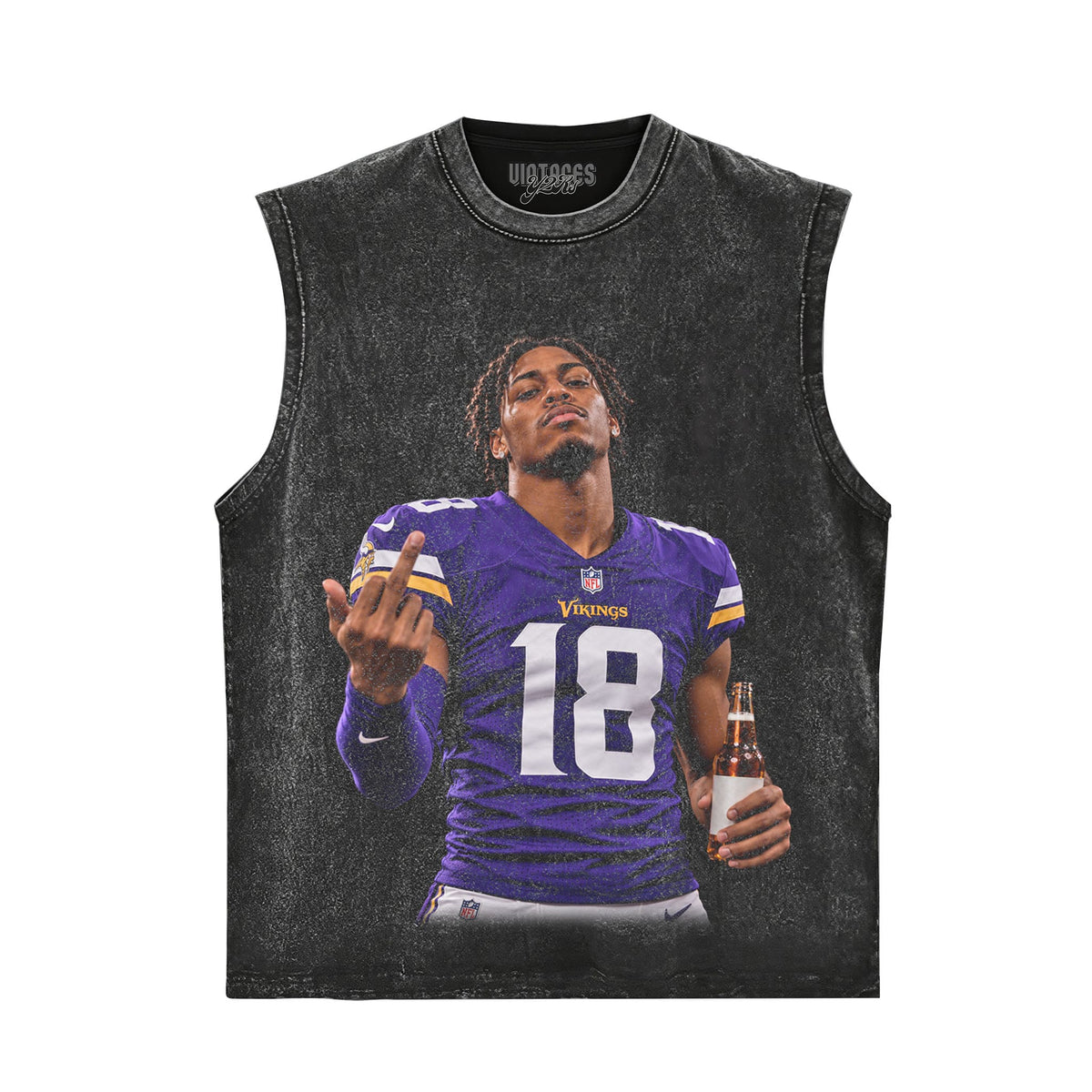 JUSTIN JEFFERSON - MIDDLE FINGER TANK TOP & TEE & LONG SLEEVE & LAYERED LS & HOODIE