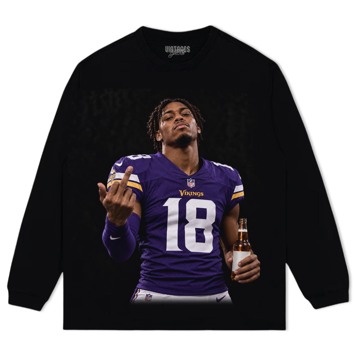 JUSTIN JEFFERSON - MIDDLE FINGER TANK TOP & TEE & LONG SLEEVE & LAYERED LS & HOODIE
