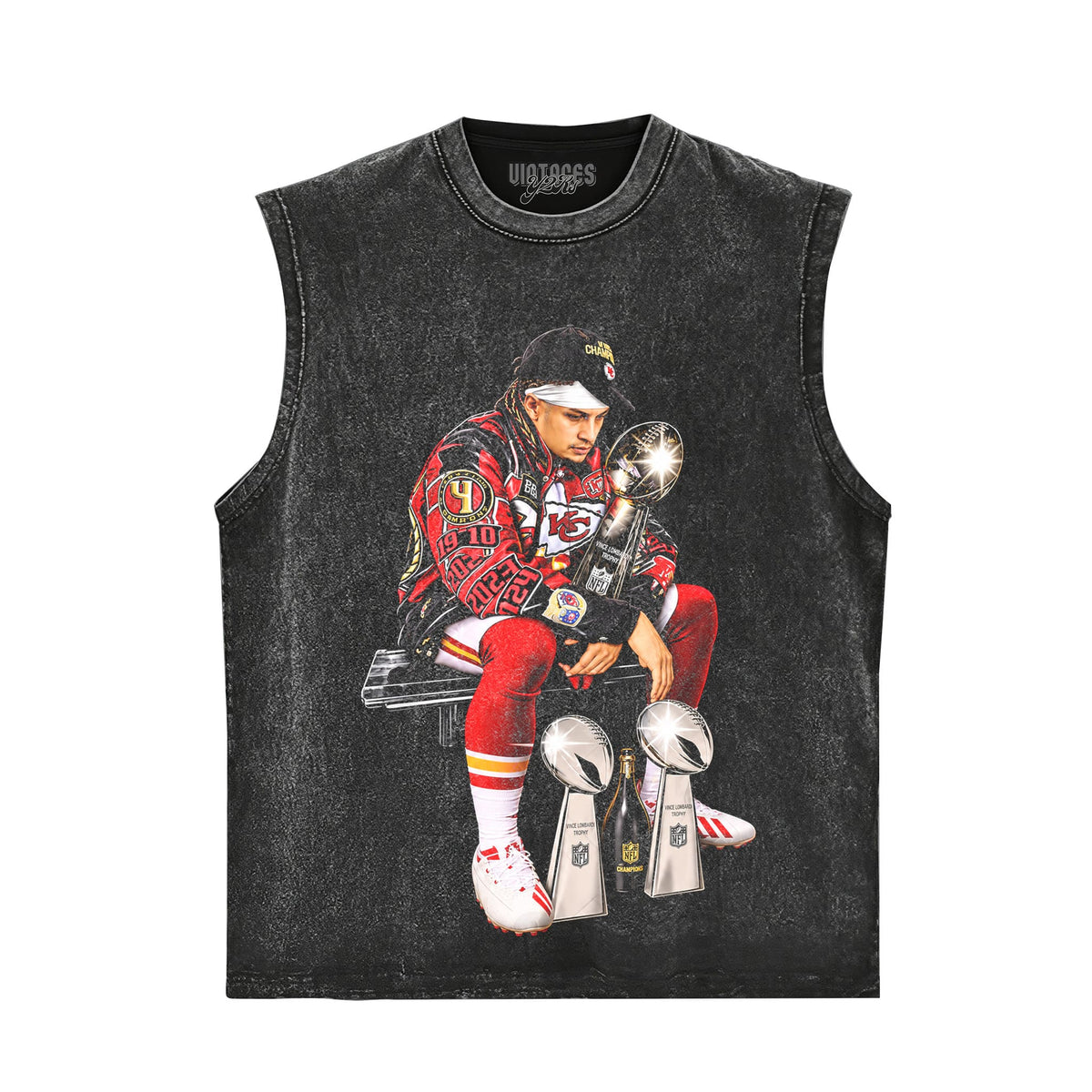 KANSAS CITY CHIEFS PATRICK MAHOMES 3-TIME CHAMPION TANK TOP & TEE & LONG SLEEVE & LAYERED LS & HOODIE