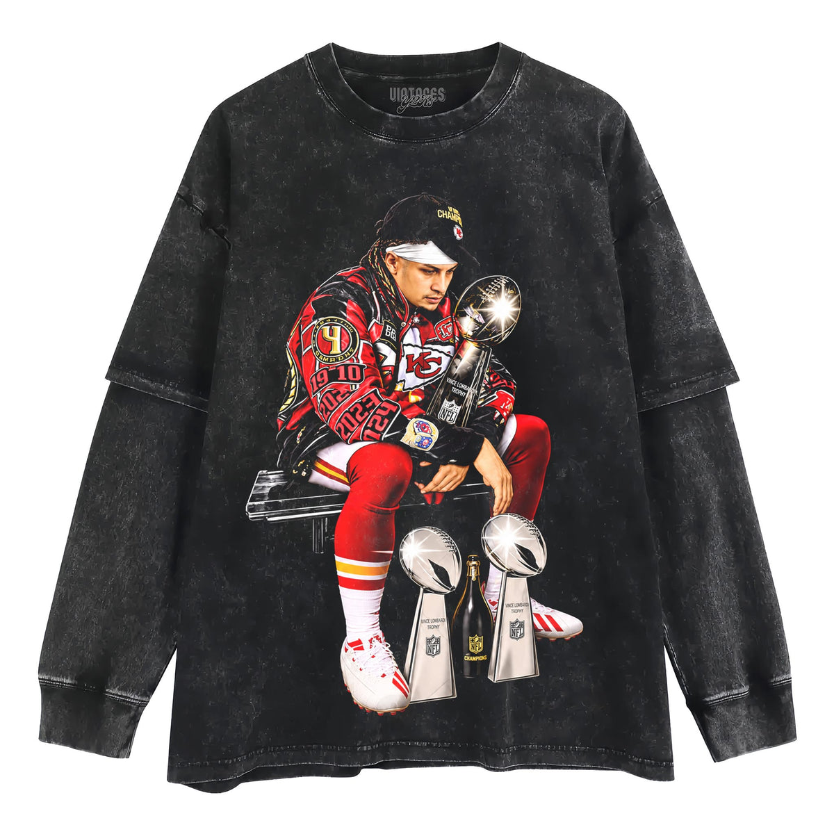 KANSAS CITY CHIEFS PATRICK MAHOMES 3-TIME CHAMPION TANK TOP & TEE & LONG SLEEVE & LAYERED LS & HOODIE