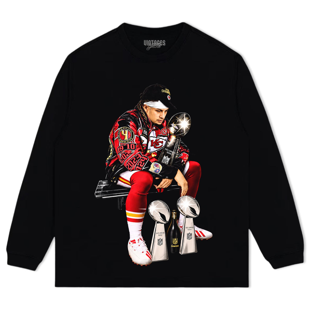 KANSAS CITY CHIEFS PATRICK MAHOMES 3-TIME CHAMPION TANK TOP & TEE & LONG SLEEVE & LAYERED LS & HOODIE