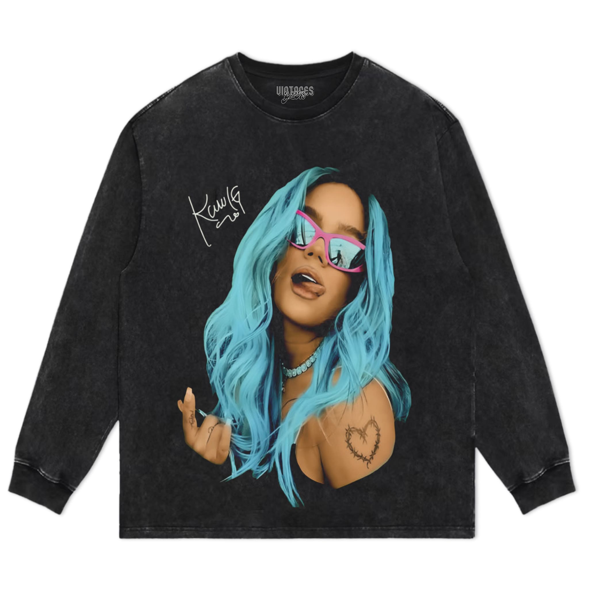 KAROL G LATIN MUSIC VINTAGE TANK TOP & TEE & LONG SLEEVE & LAYERED LS & HOODIE