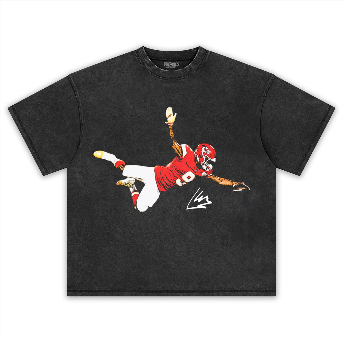 KENNETH WALKER III - THE CATCH - CHIEFS 2026 VINTAGE SIGNATURE TANK TOP & TEE & LONG SLEEVE & LAYERED LS & HOODIE