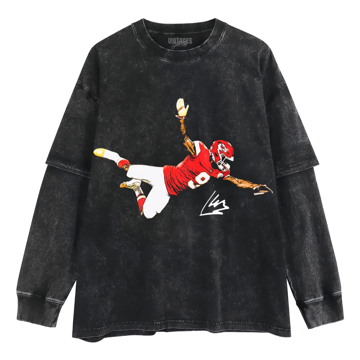 KENNETH WALKER III - THE CATCH - CHIEFS 2026 VINTAGE SIGNATURE TANK TOP & TEE & LONG SLEEVE & LAYERED LS & HOODIE