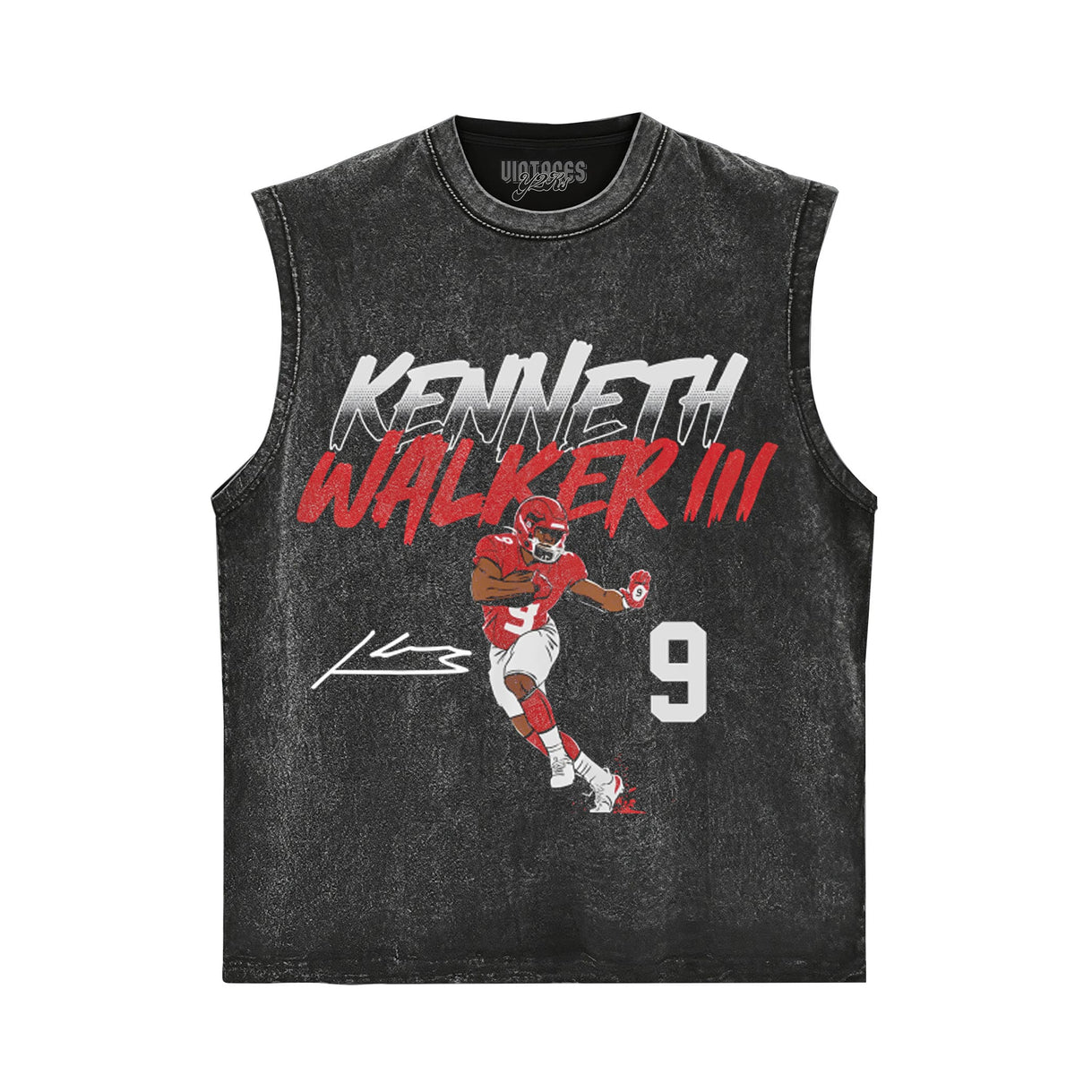 KENNETH WALKER III NAME NUMBER POSE V2 TANK TOP & TEE & LONG SLEEVE & LAYERED LS & HOODIE