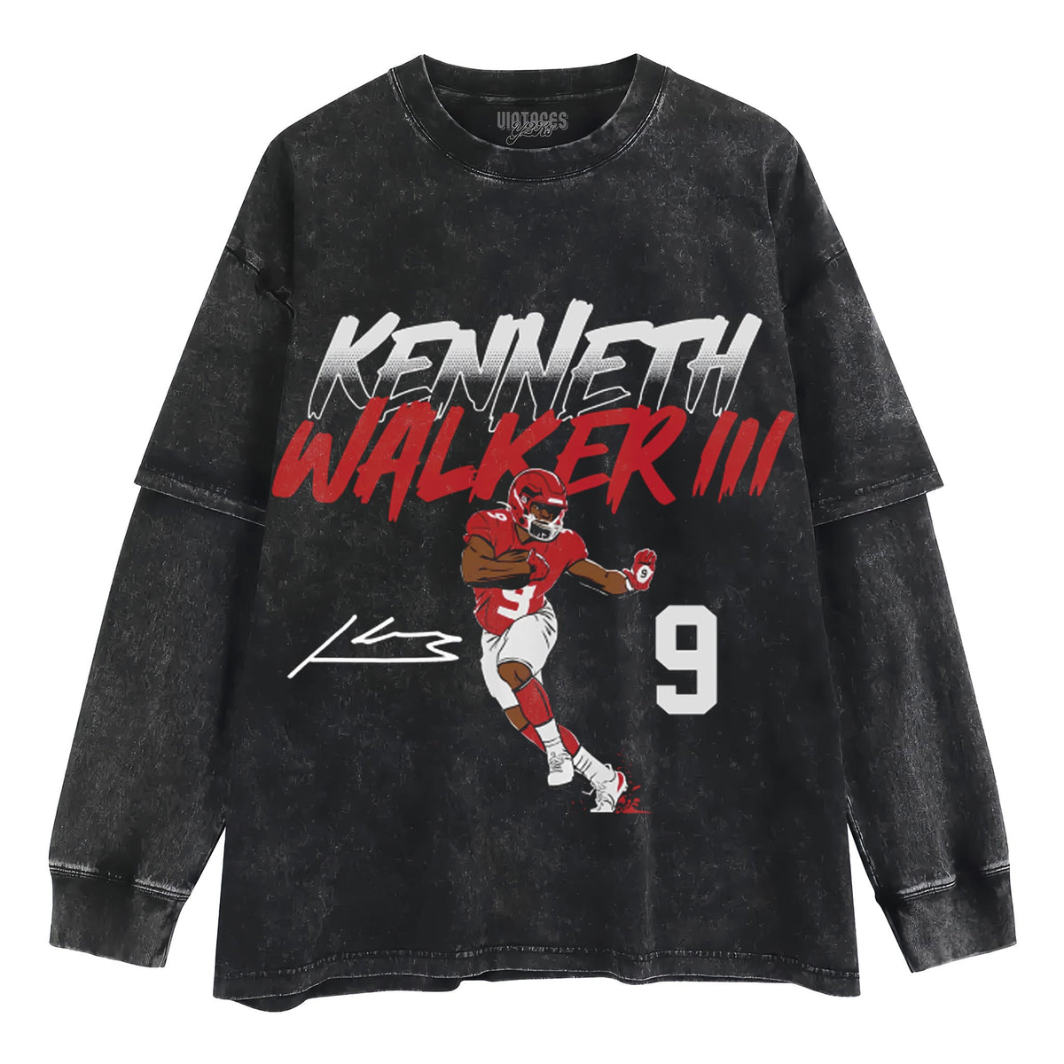 KENNETH WALKER III NAME NUMBER POSE V2 TANK TOP & TEE & LONG SLEEVE & LAYERED LS & HOODIE