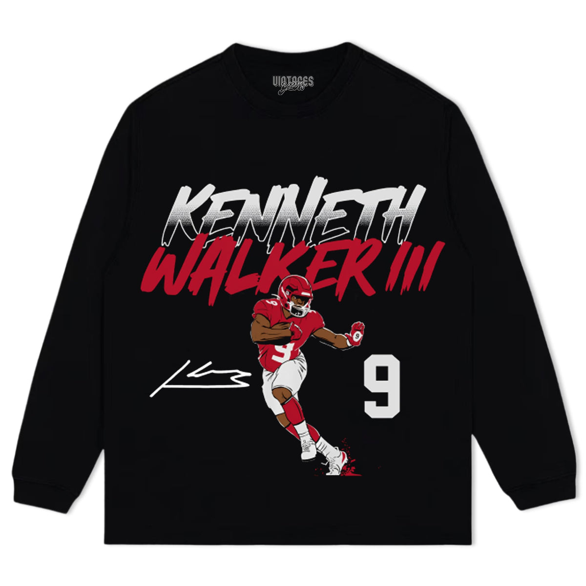 KENNETH WALKER III NAME NUMBER POSE V2 TANK TOP & TEE & LONG SLEEVE & LAYERED LS & HOODIE