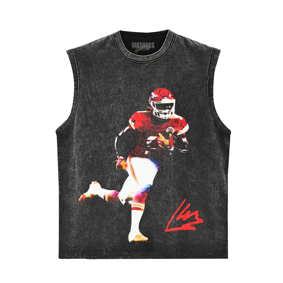 KENNETH WALKER III RUN CHIEFS FOOTBALL 2026 VINTAGE SIGNATURE TANK TOP & TEE & LONG SLEEVE & LAYERED LS & HOODIE