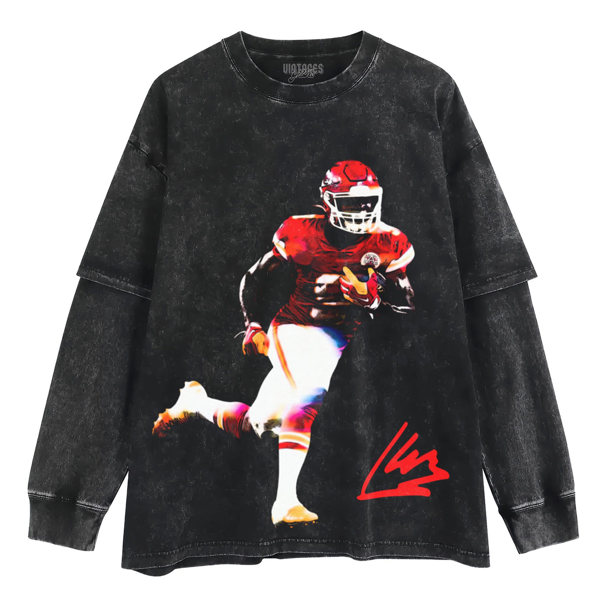 KENNETH WALKER III RUN CHIEFS FOOTBALL 2026 VINTAGE SIGNATURE TANK TOP & TEE & LONG SLEEVE & LAYERED LS & HOODIE