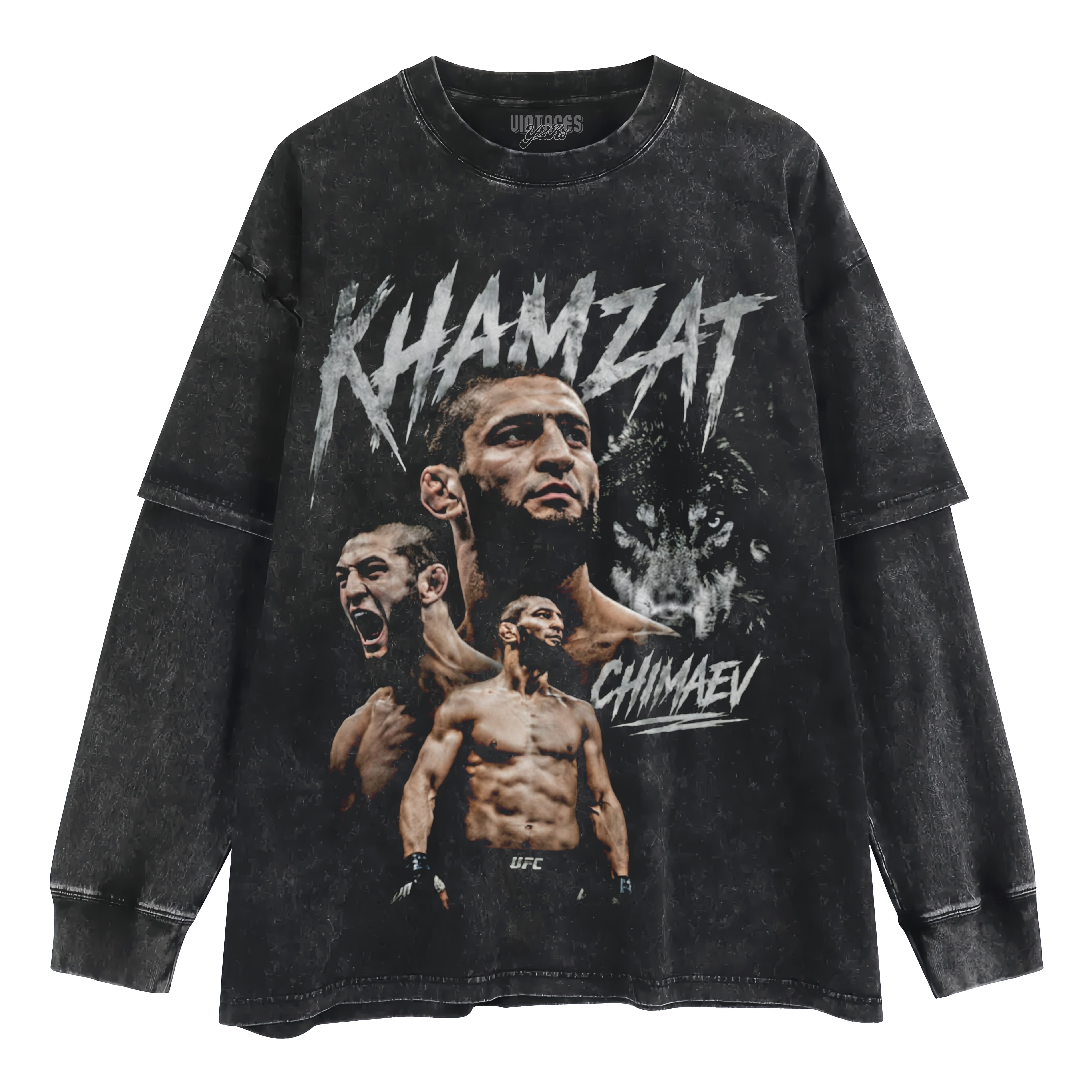 KHAMZAT CHIMAEV THE WOLF – UFC MMA TANK TOP & TEE & LONG SLEEVE & LAYERED LS & HOODIE