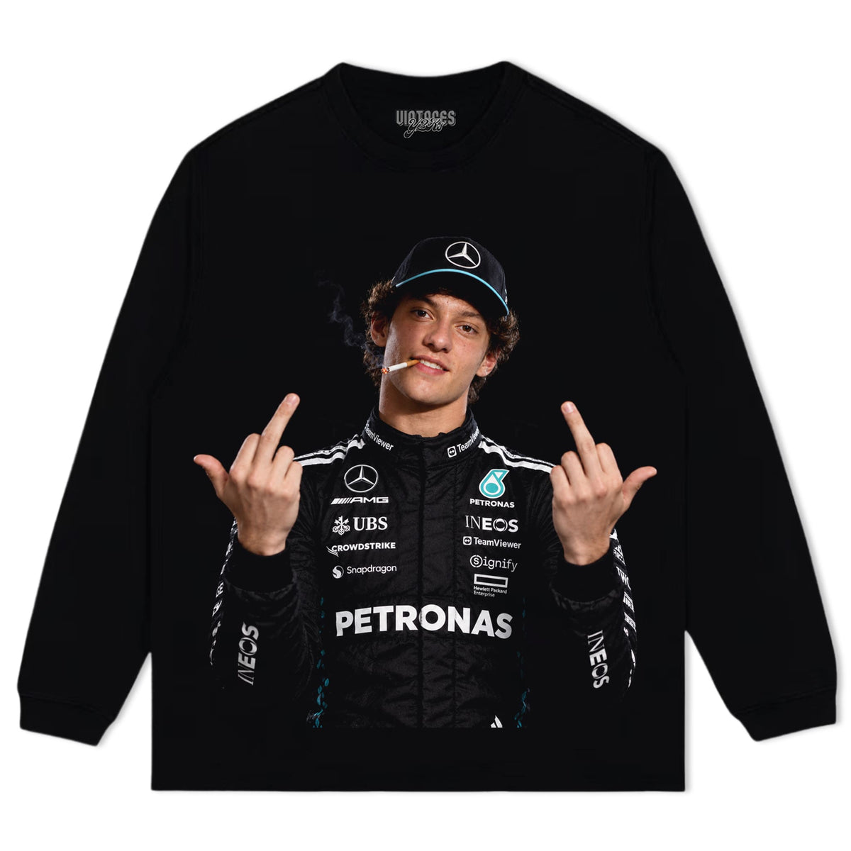 KIMI ANTONELLI MIDDLE FINGER V2 TANK TOP & TEE & LONG SLEEVE & LAYERED LS & HOODIE