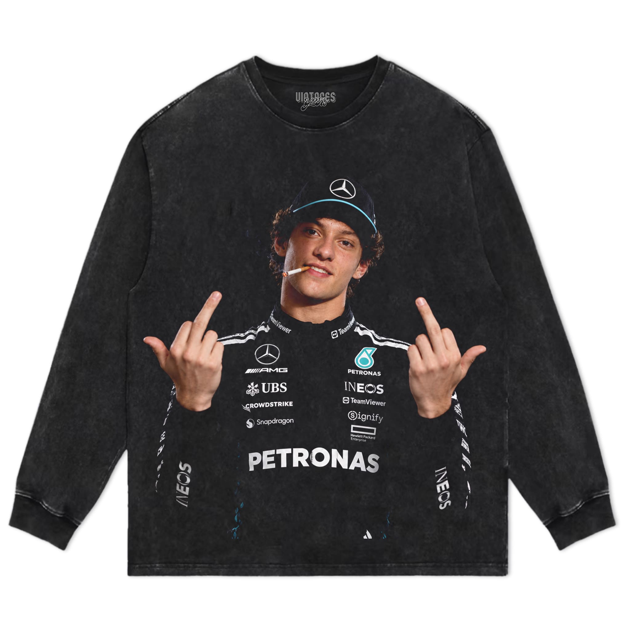 KIMI ANTONELLI MIDDLE FINGER V2 TANK TOP & TEE & LONG SLEEVE & LAYERED LS & HOODIE