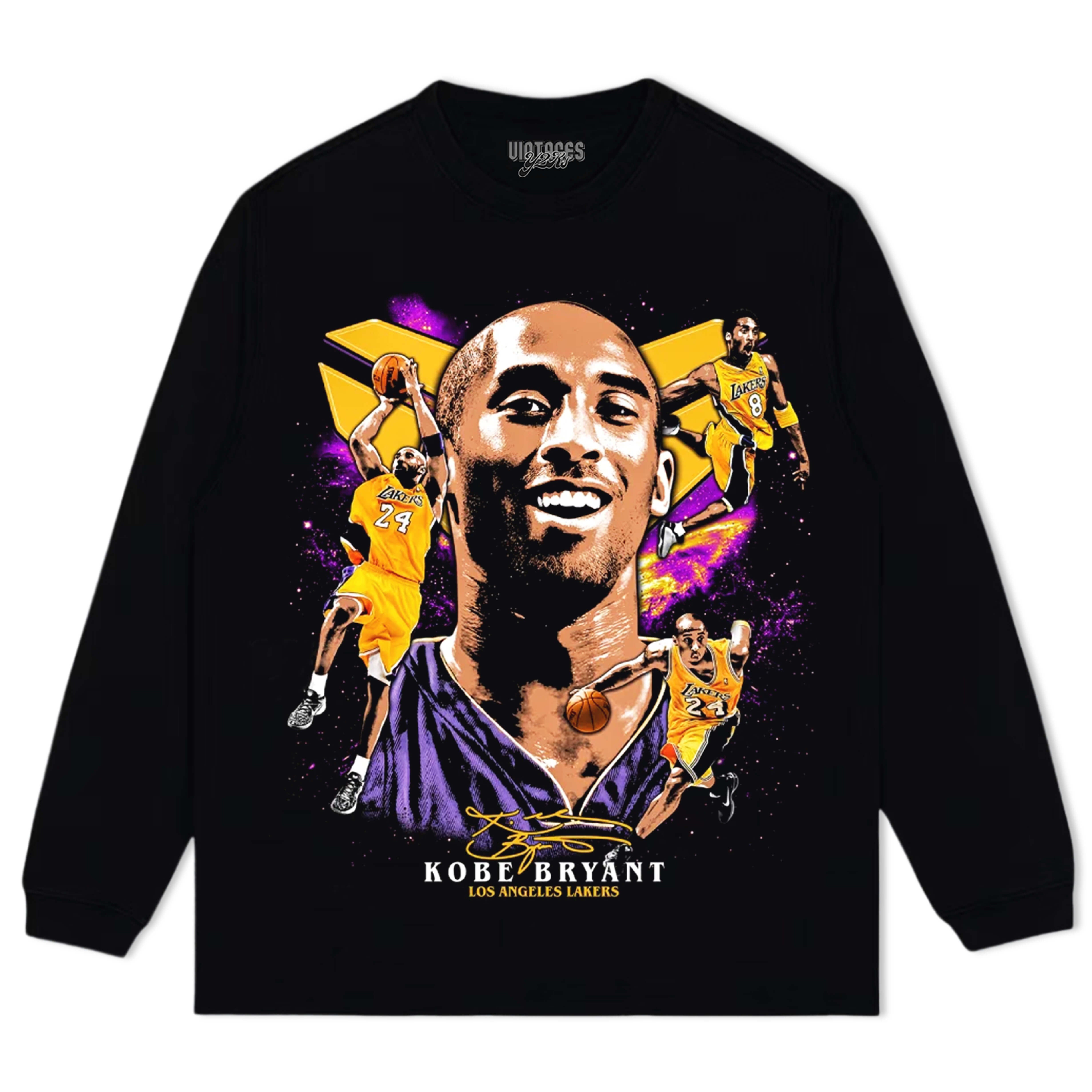 KOBE BRYANT MAMBA LOS ANGELS LAKERS VINTAGE V3 TEE & LS & HOODIE