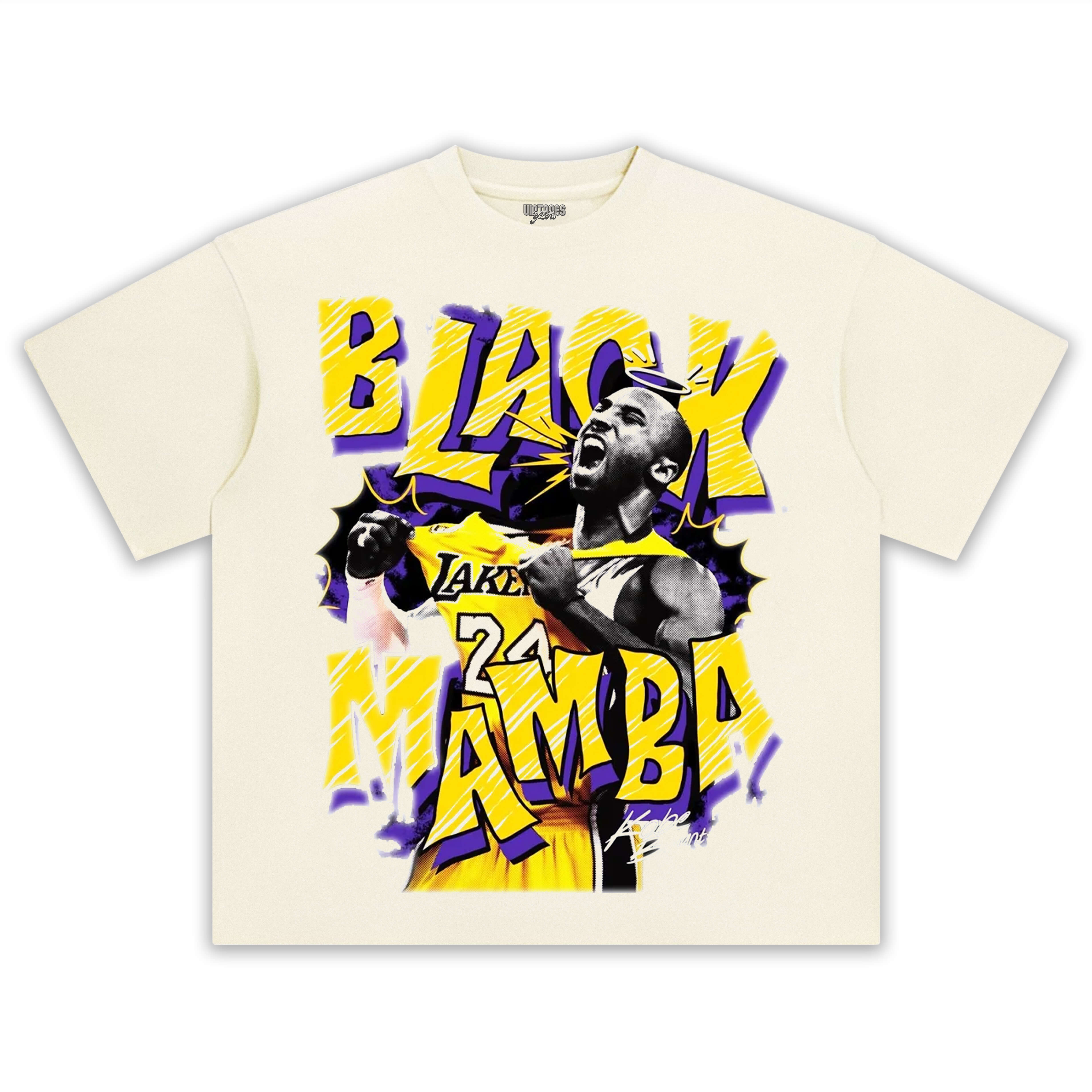 KOBE BRYANT BLACK MAMBA VINTAGE TEE V5 & LS & HOODIE