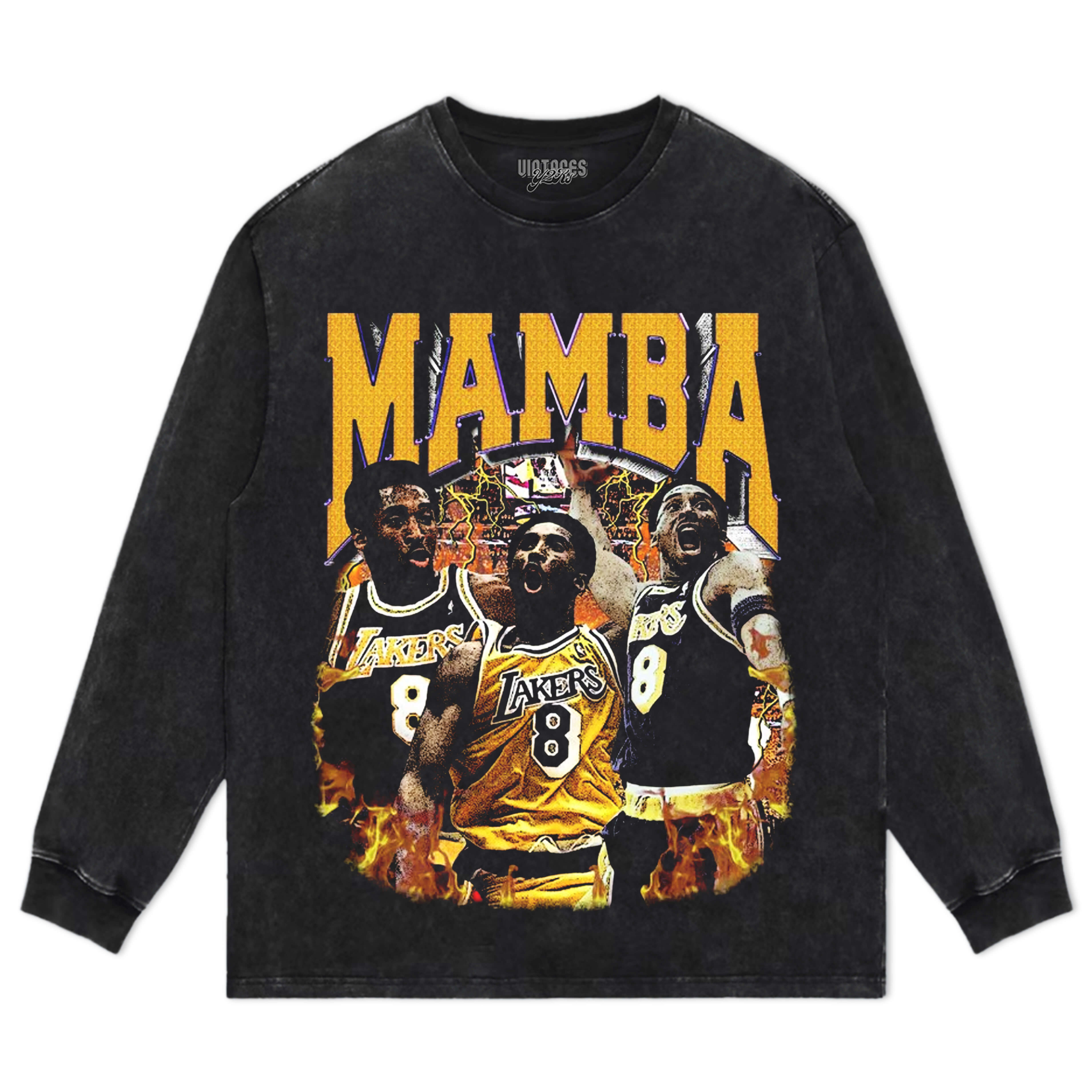 KOBE BRYANT MAMBA LOS ANGELS LAKERS VINTAGE TEE & LS & HOODIE