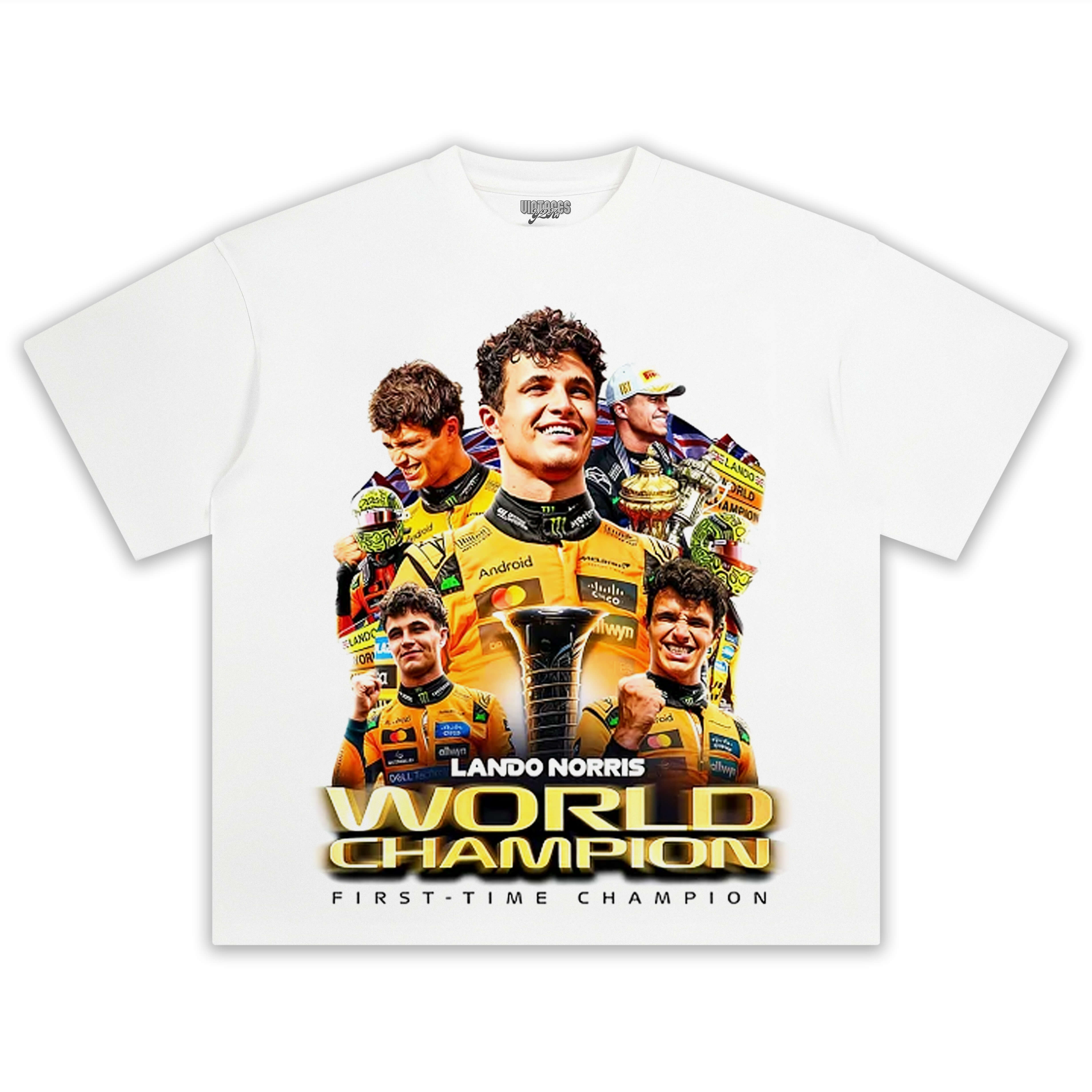 LANDO NORRIS 2025 WORLD CHAMPION V3 TEE & LS & HOODIE