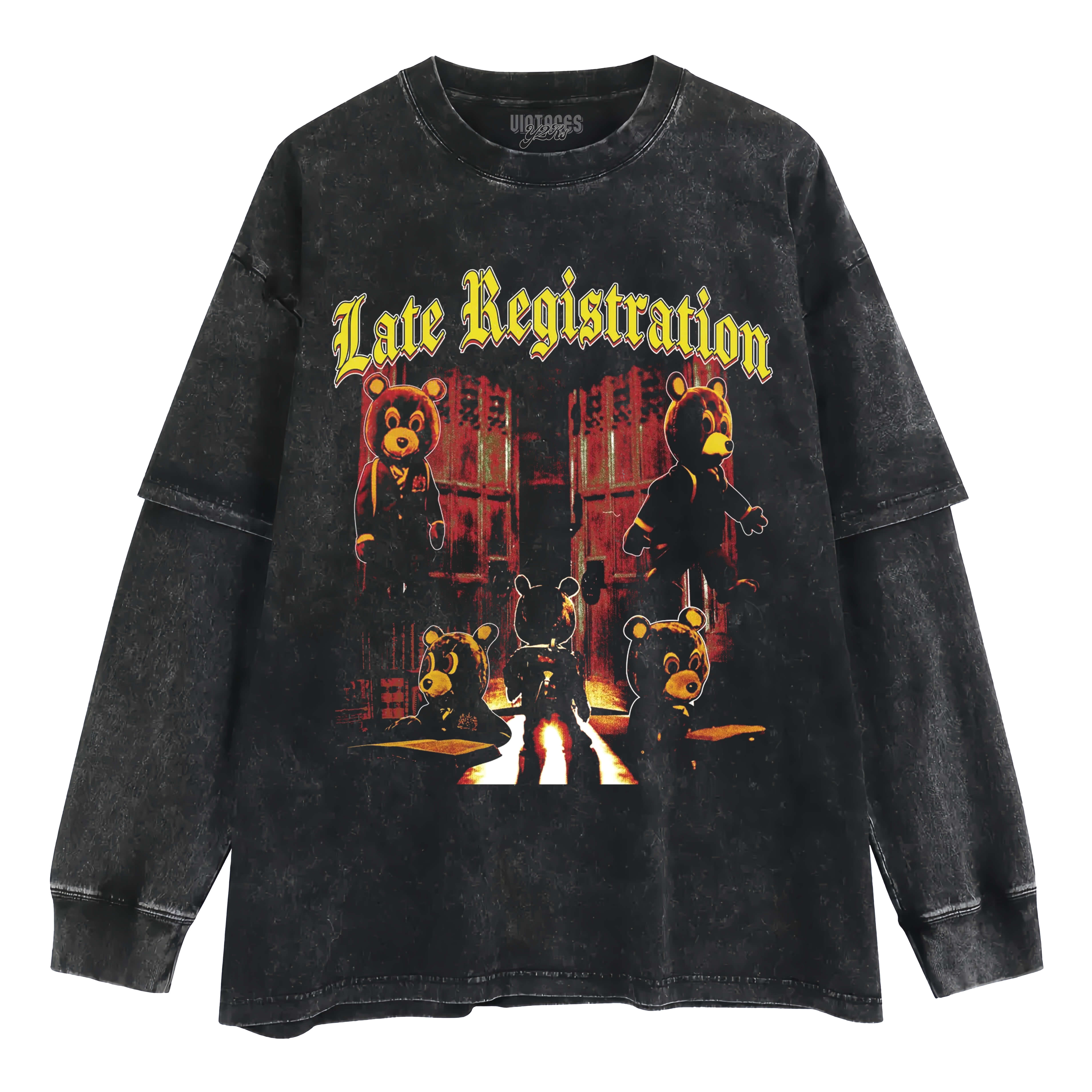 LATE REGISTRATION KANYE WEST LAYERED LONG SLEEVE
