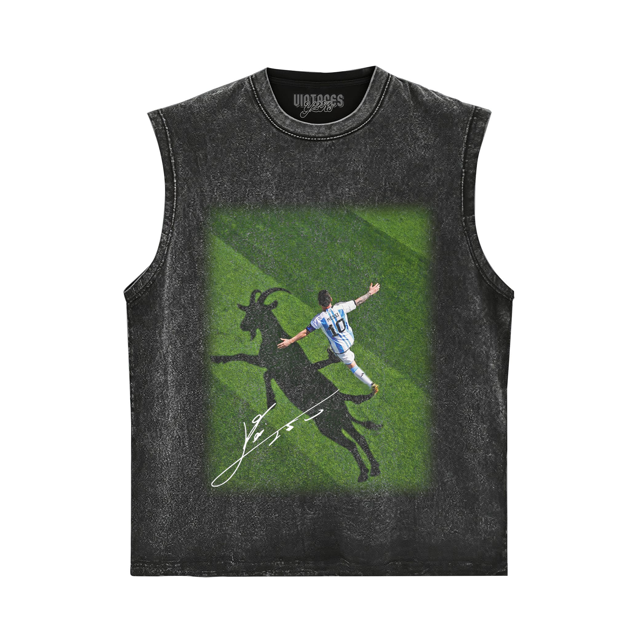 LEO MESSI - GOAT TANK TOP & TEE & LONG SLEEVE & LAYERED LS & HOODIE