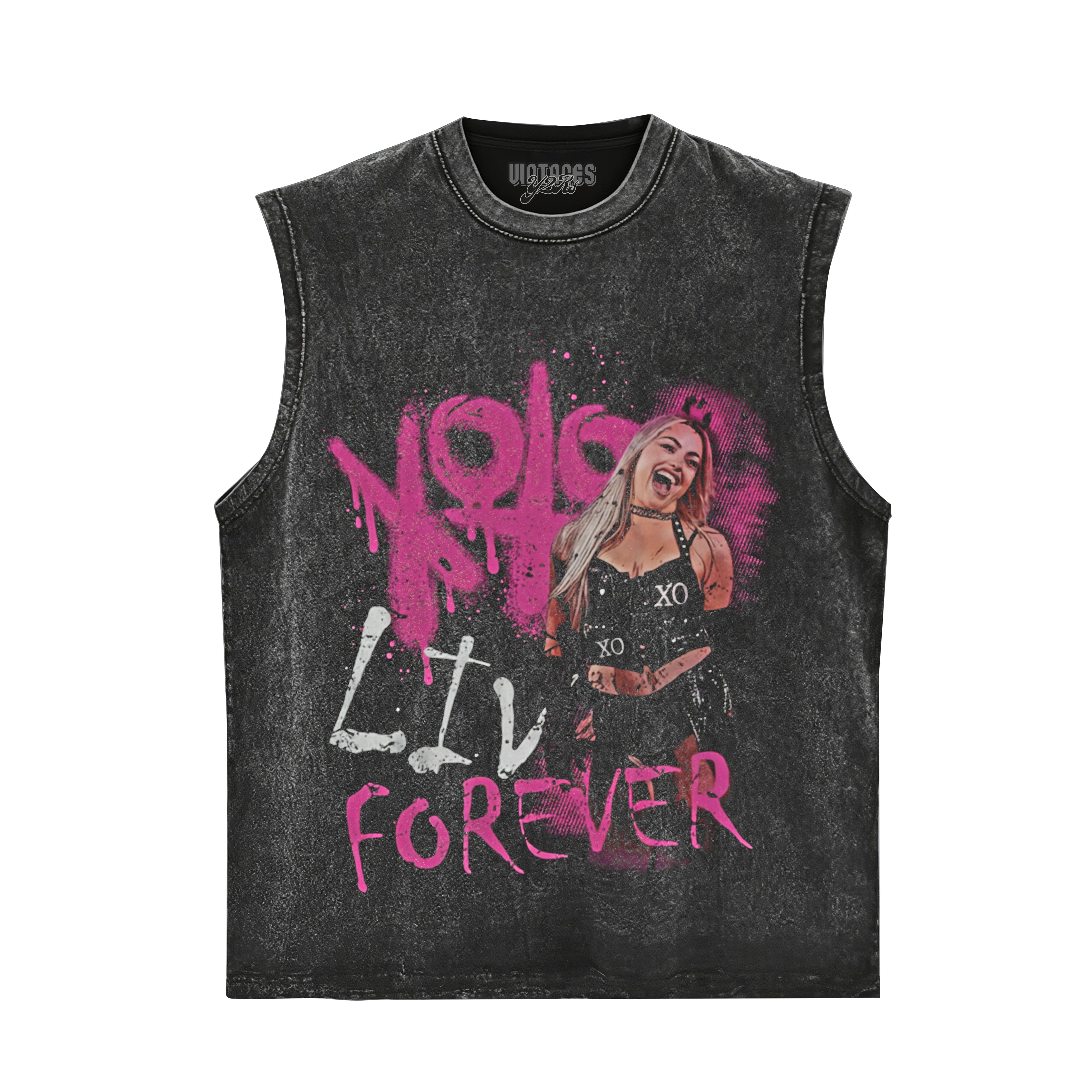 LIV MORGAN XOXO SPRAY PAINT TANK TOP & TEE & LONG SLEEVE & LAYERED LS & HOODIE