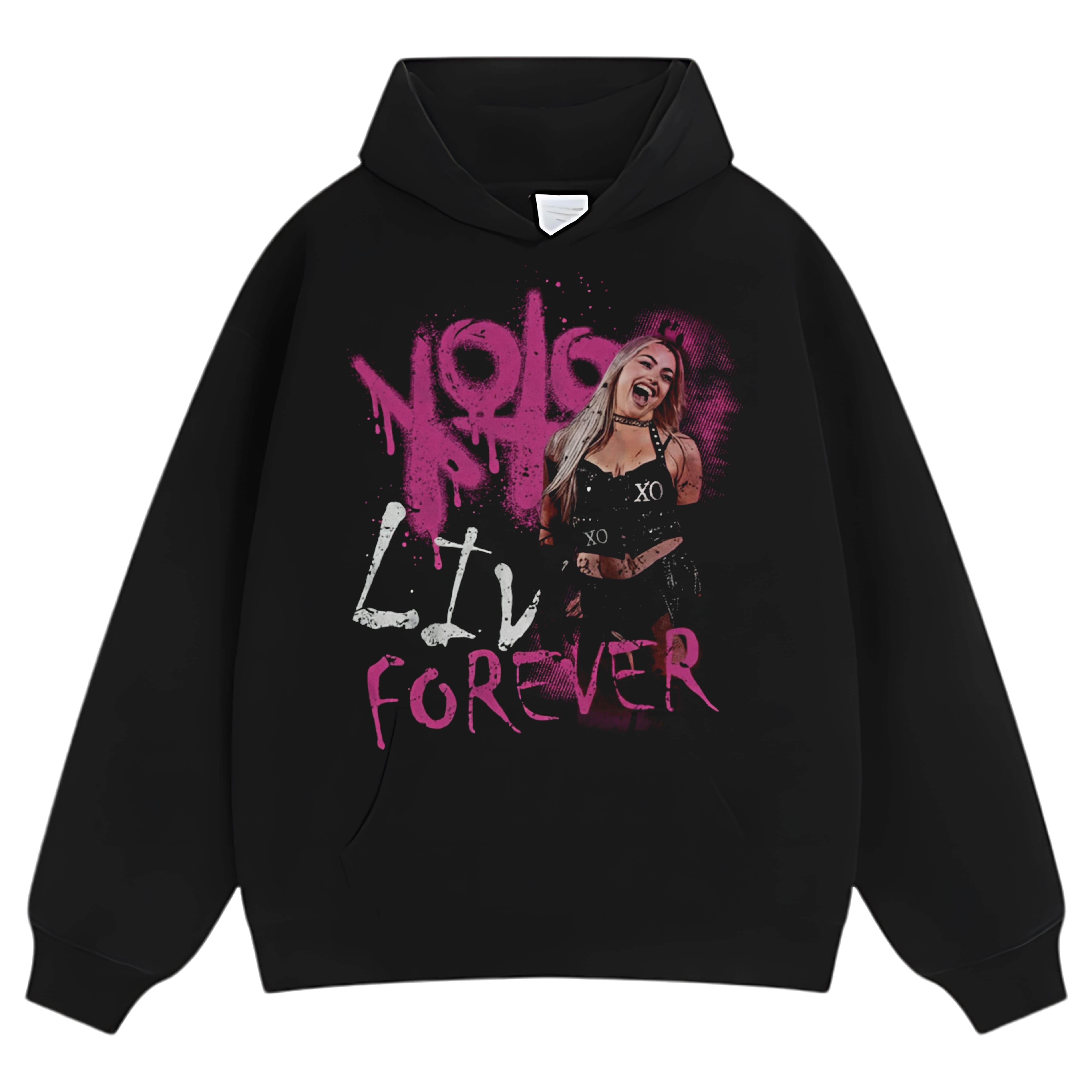 LIV MORGAN XOXO SPRAY PAINT TANK TOP & TEE & LONG SLEEVE & LAYERED LS & HOODIE