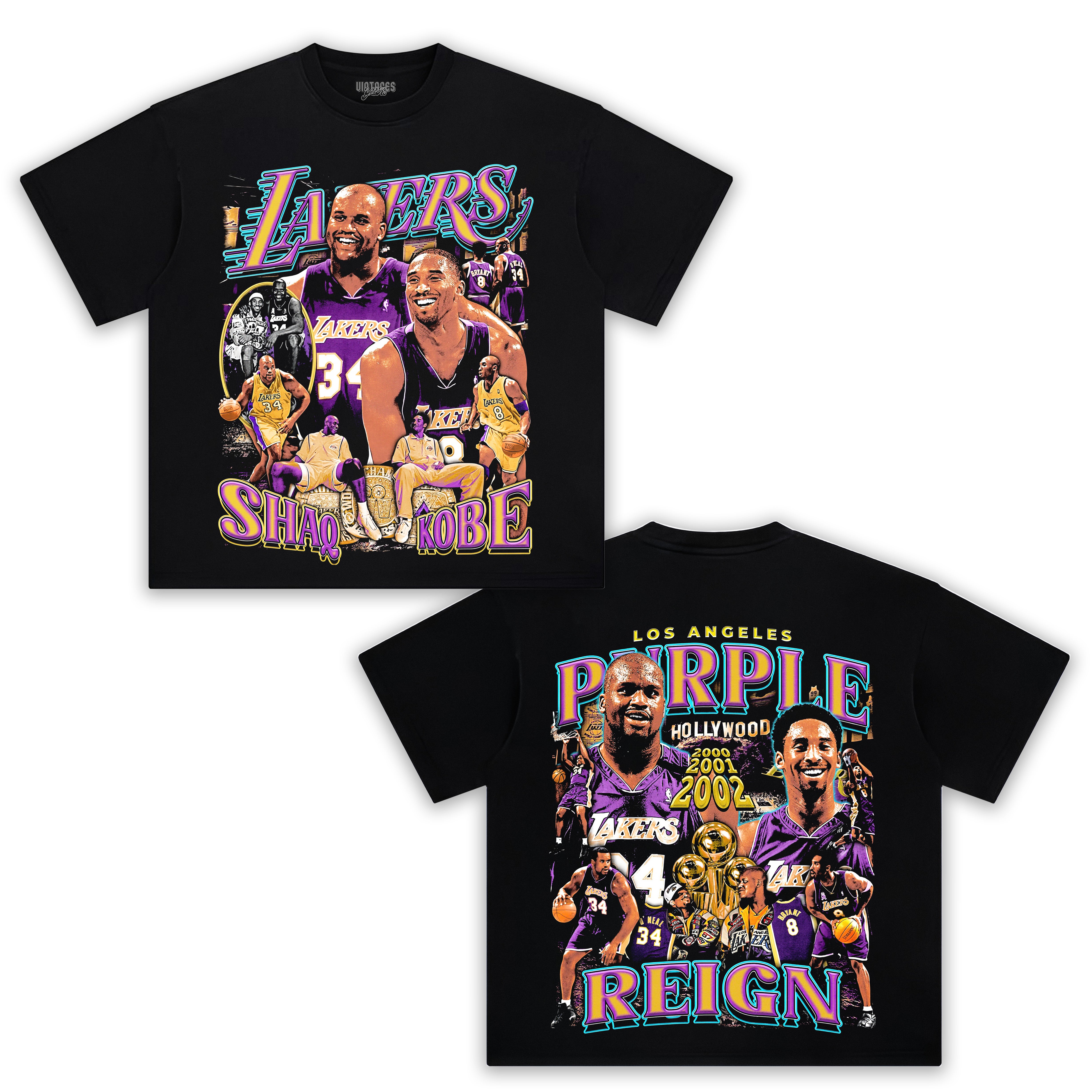 LOS ANGELES LAKERS & PURPLE REIGN VINTAGE VI TEE